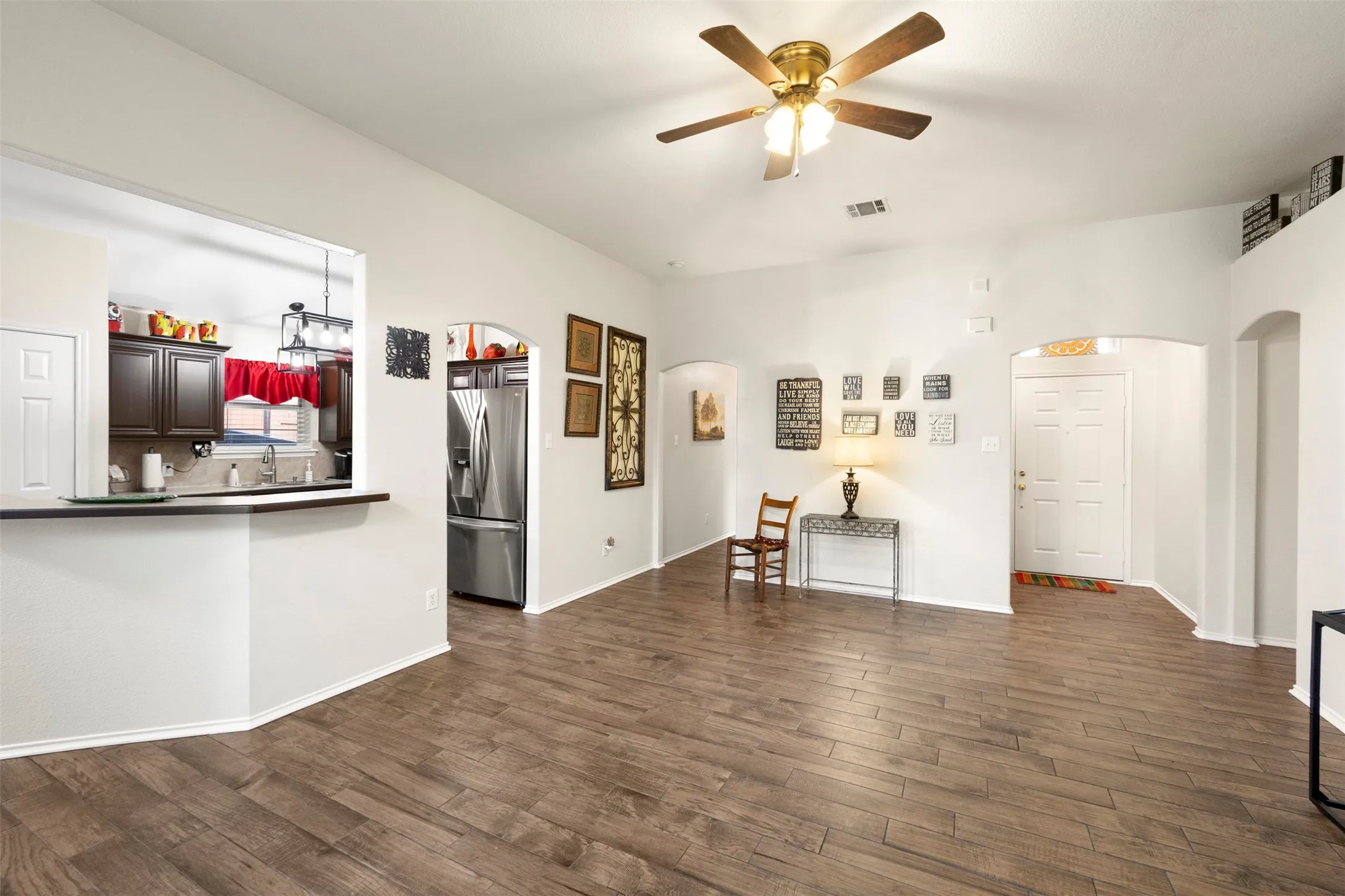 Open concept layout