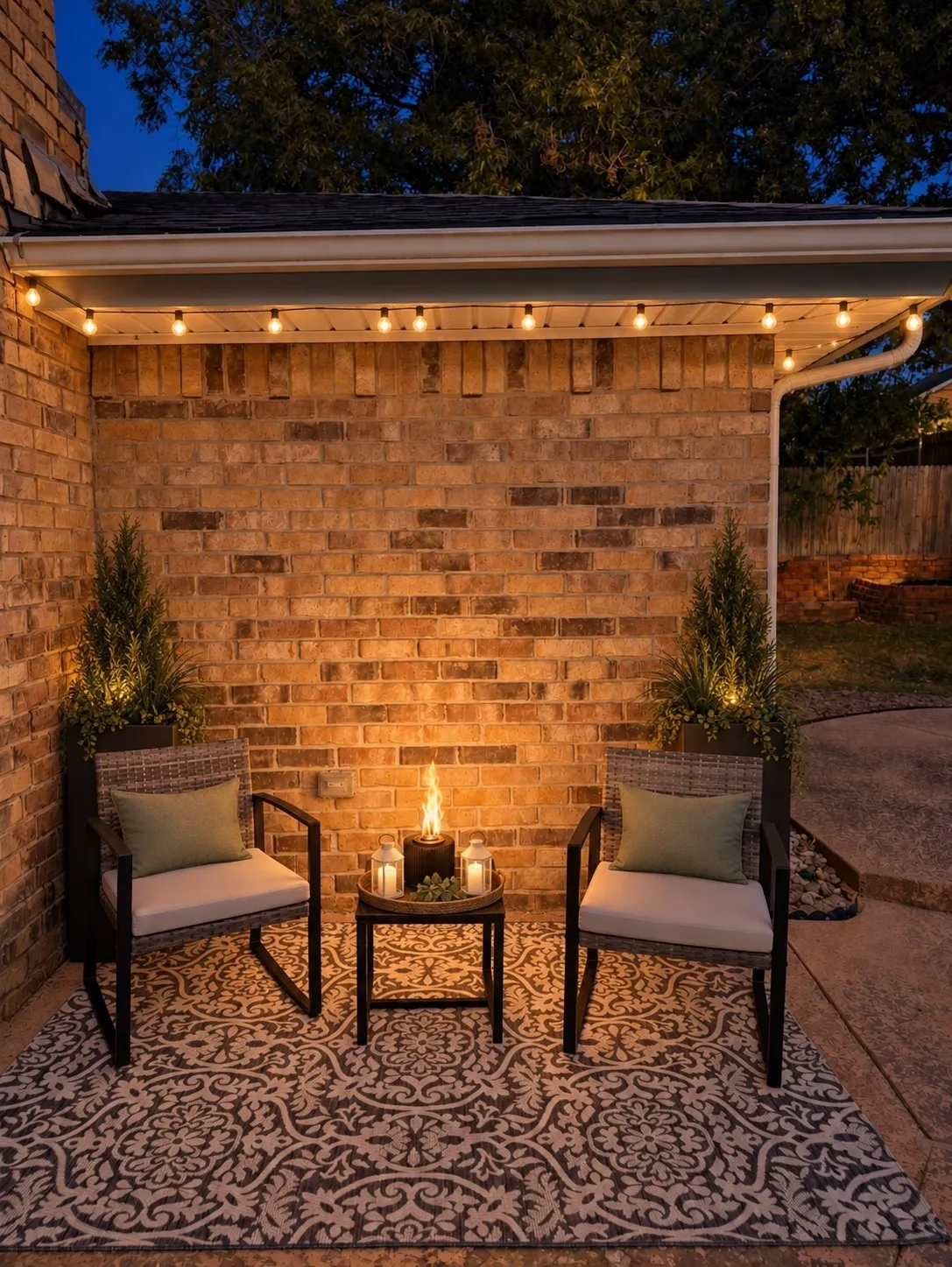 staged seating area