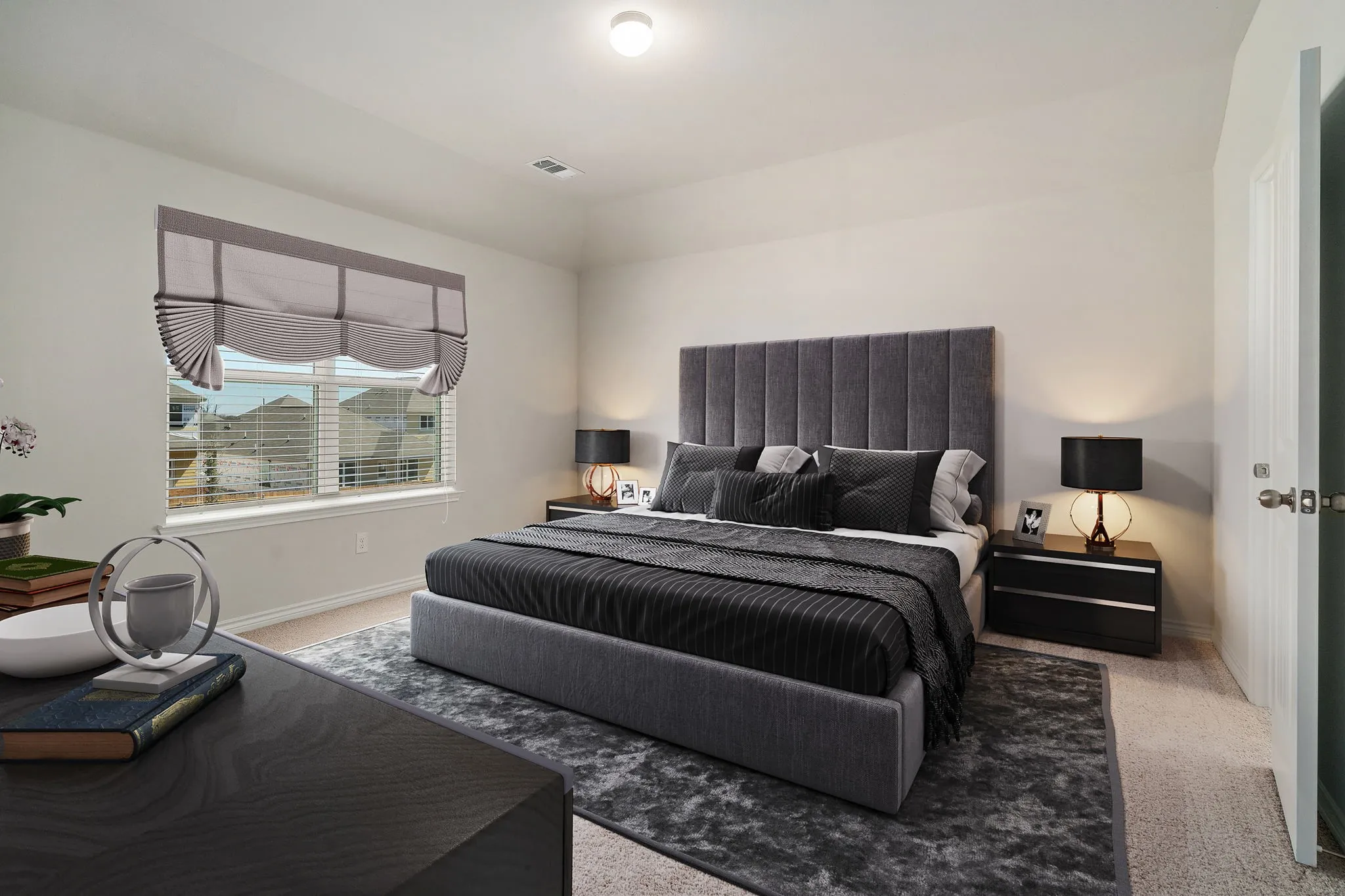 Primary suite virtually staged