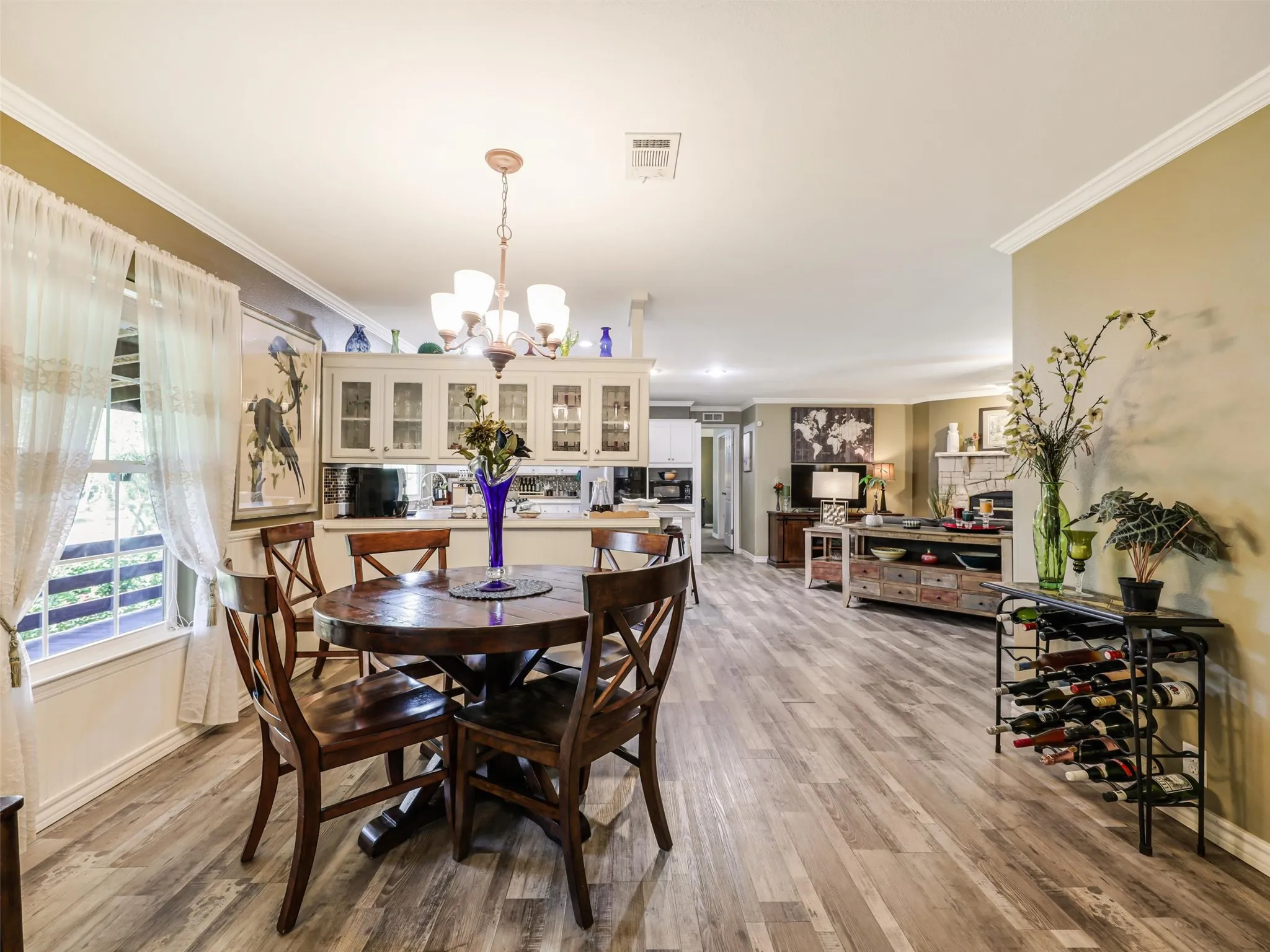 Open Dining, Kitchen and Living Space