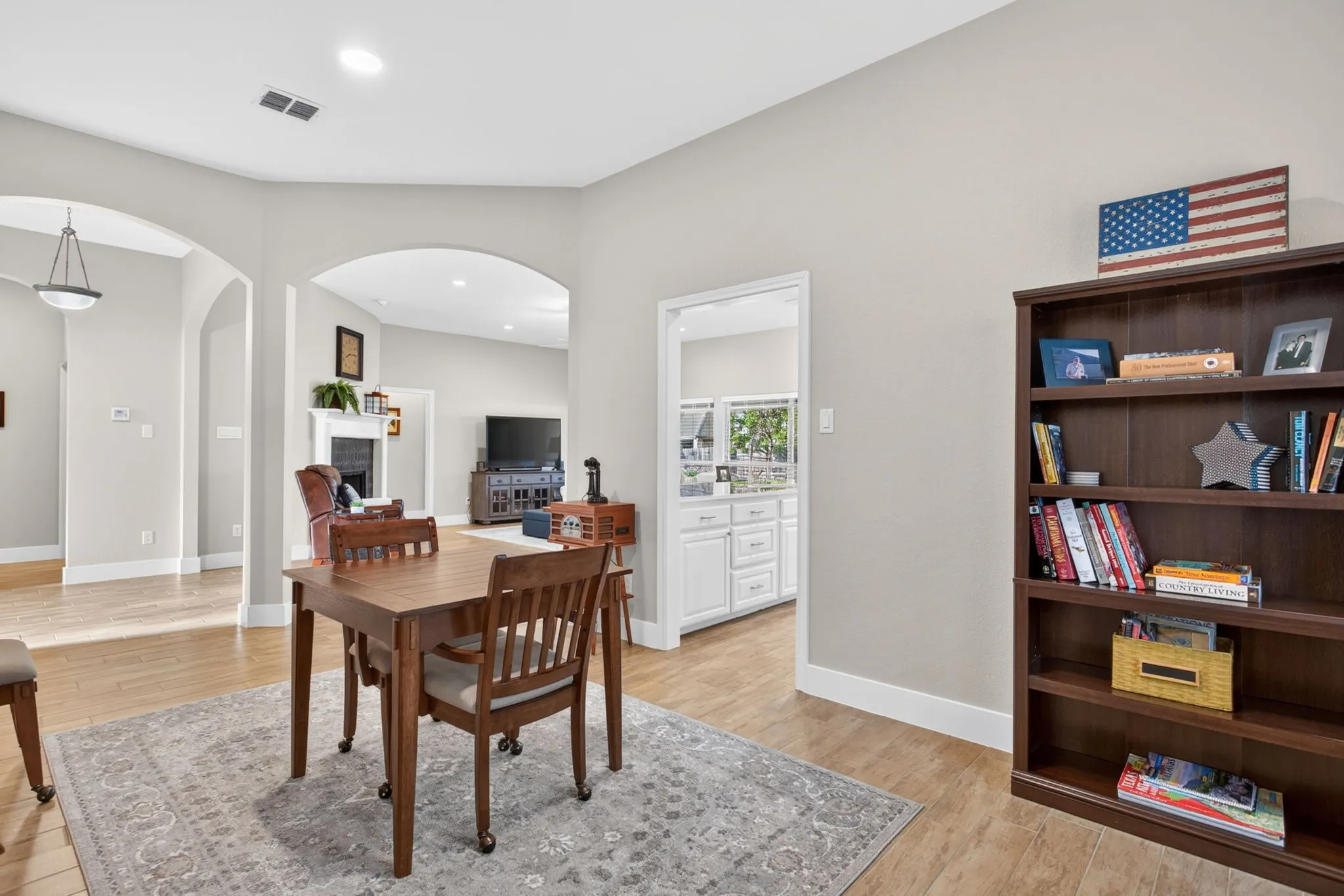 Formal dining room with pass through