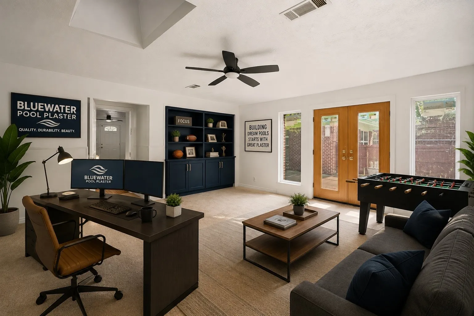 VIRTUALLY STAGED- 4th bedroom
option Two - GAMEROOM
