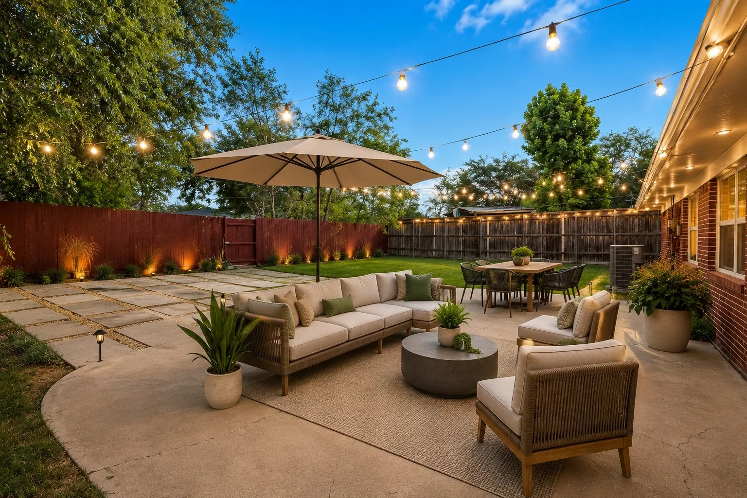 VIRTUALLY STAGED- complete backyard makeover