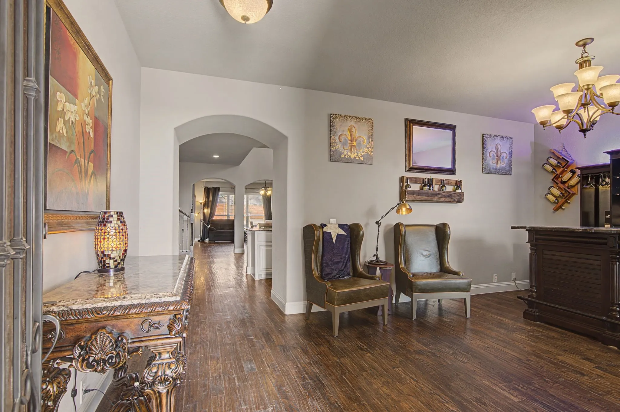Entry to 5728 Brookside Dr.  To the right is a formal dining space, office, entertainment spot...how will you enjoy this room?