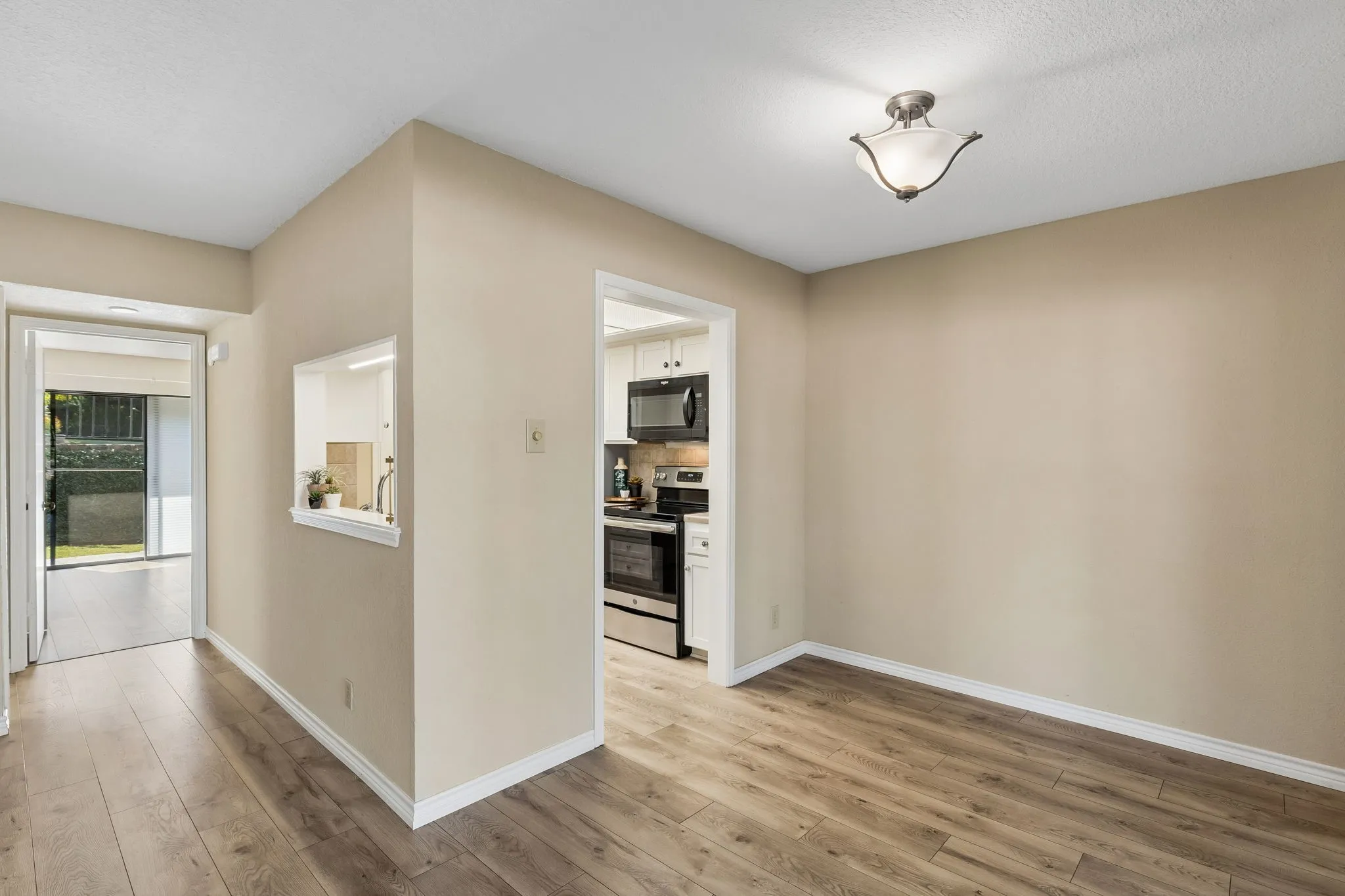 Looking into the kitchen