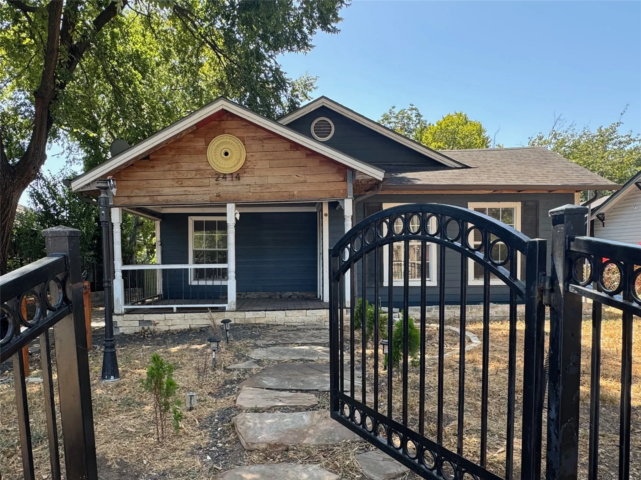 Spacious front porch