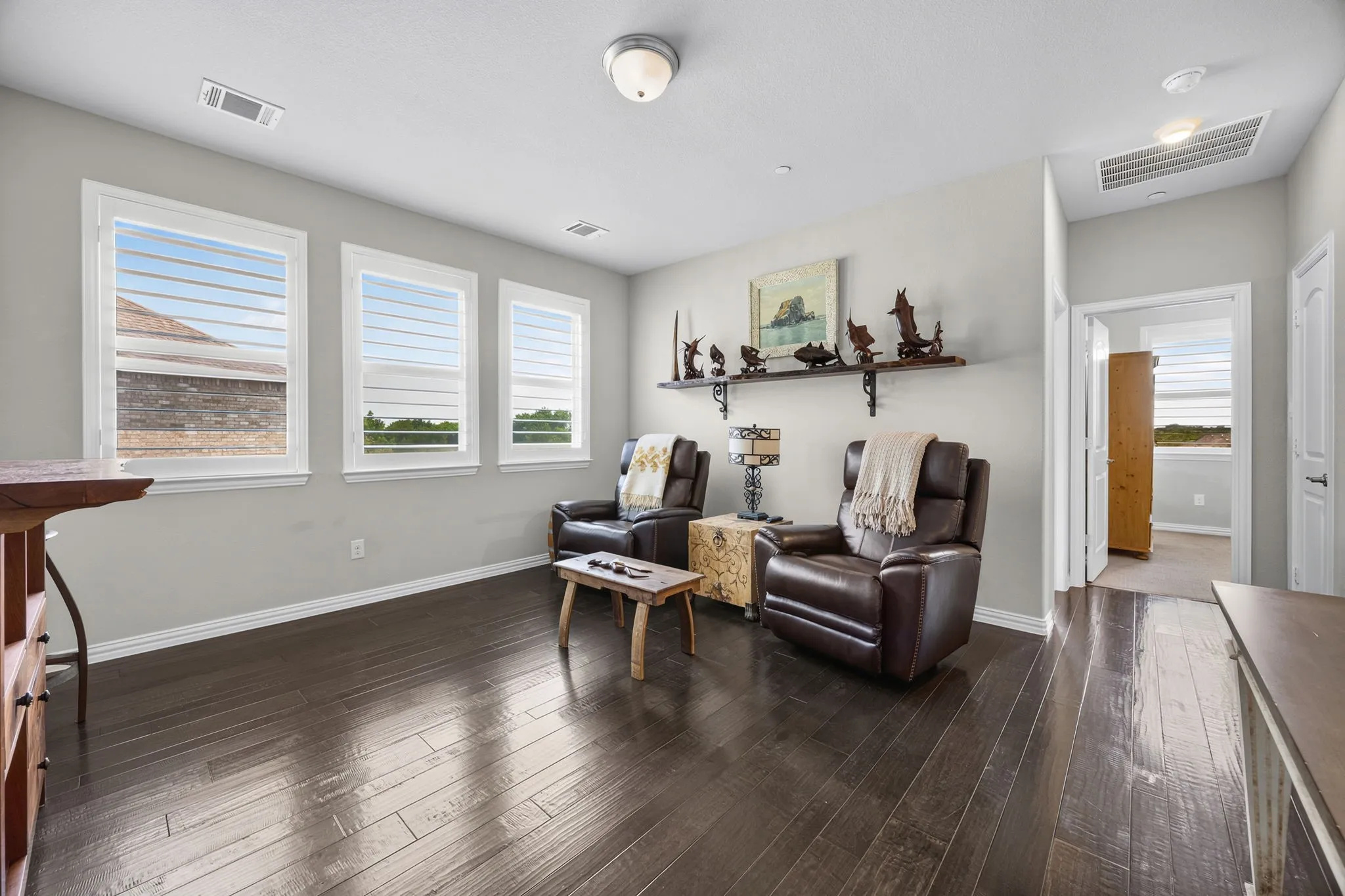 Upstairs- lots of extra space and storage