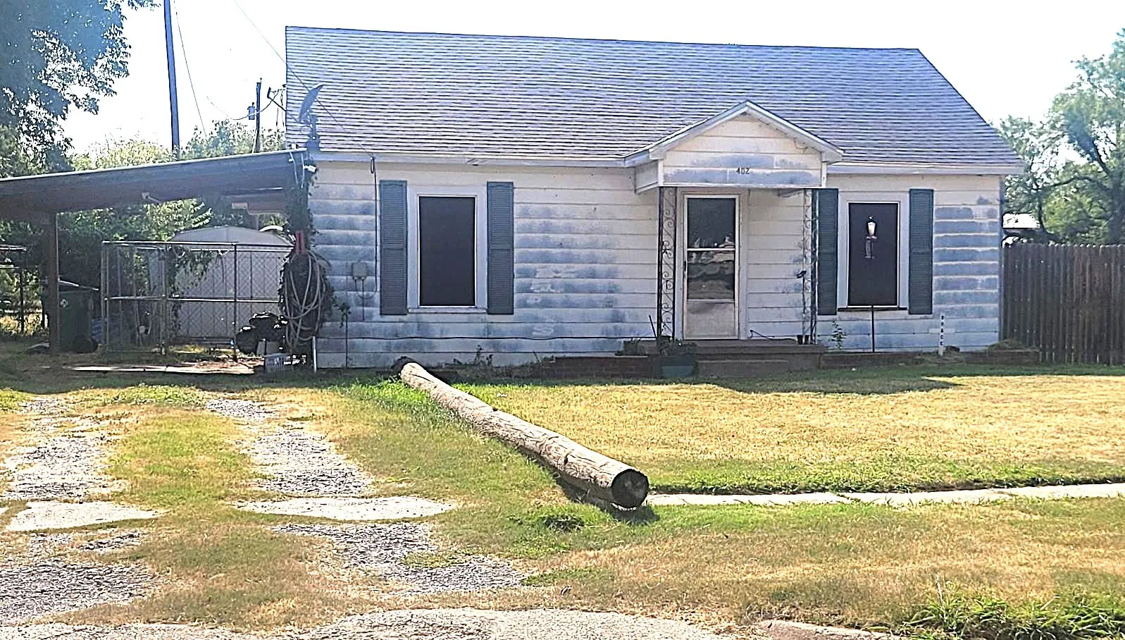 Carport structure provides covered parking