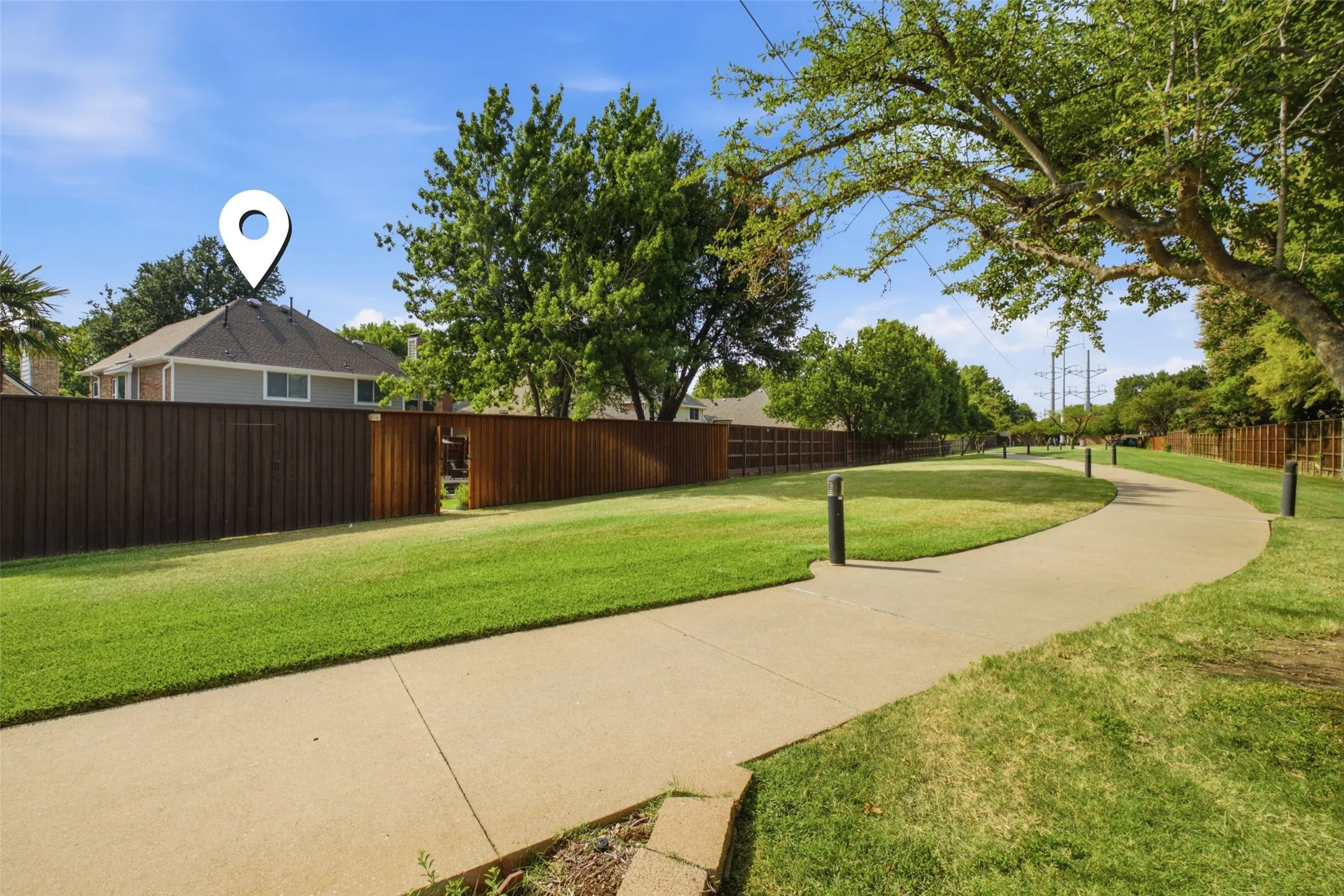 The Redding Trail runs directly behind the home — step out your back gate and enjoy miles of walking and jogging paths right in the neighborhood.