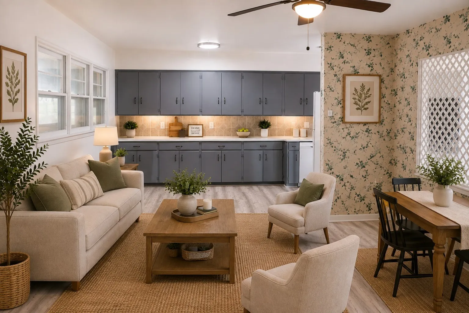 Virtually Staged added under cabinet lighting