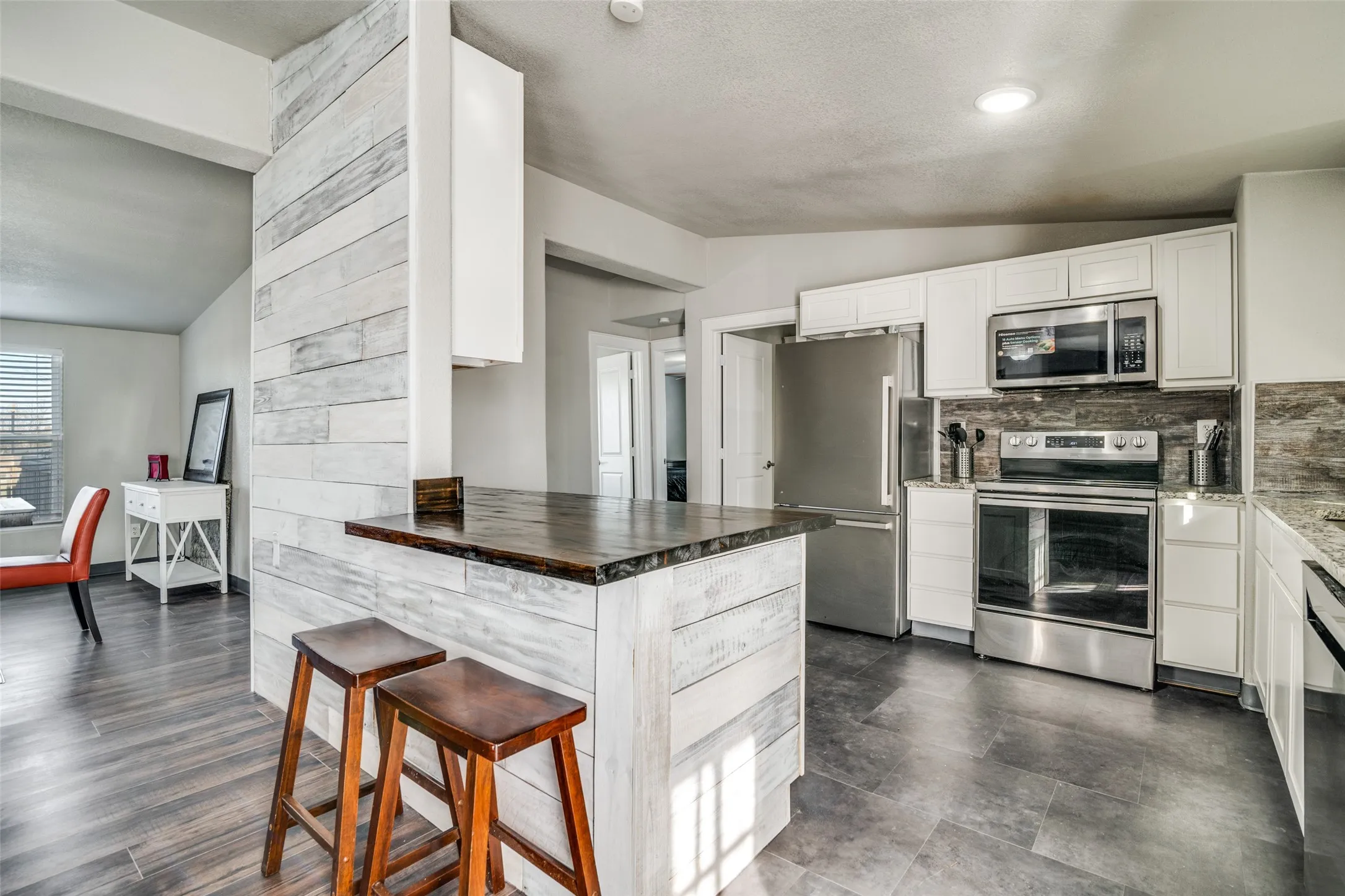 Kitchen featuring stainless steel appliances.