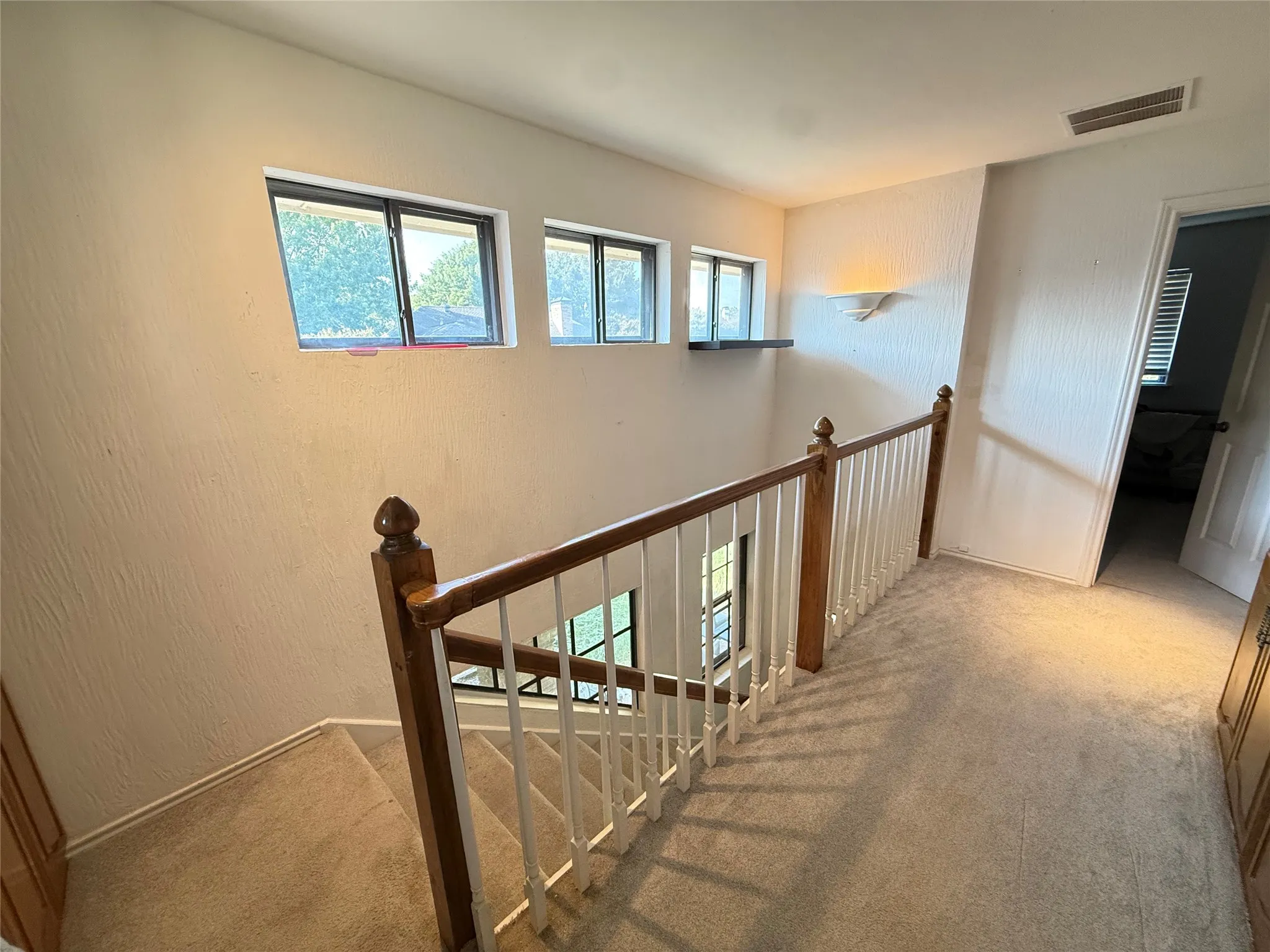 Upstairs staircase and hallway