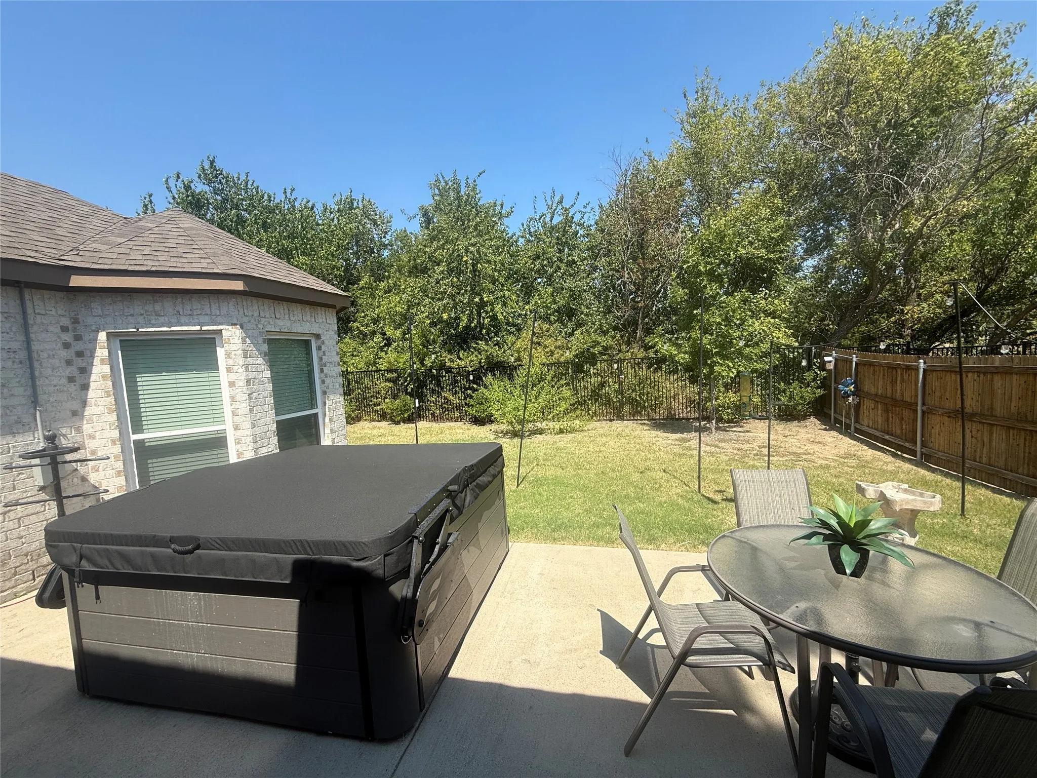 View from back door to private yard