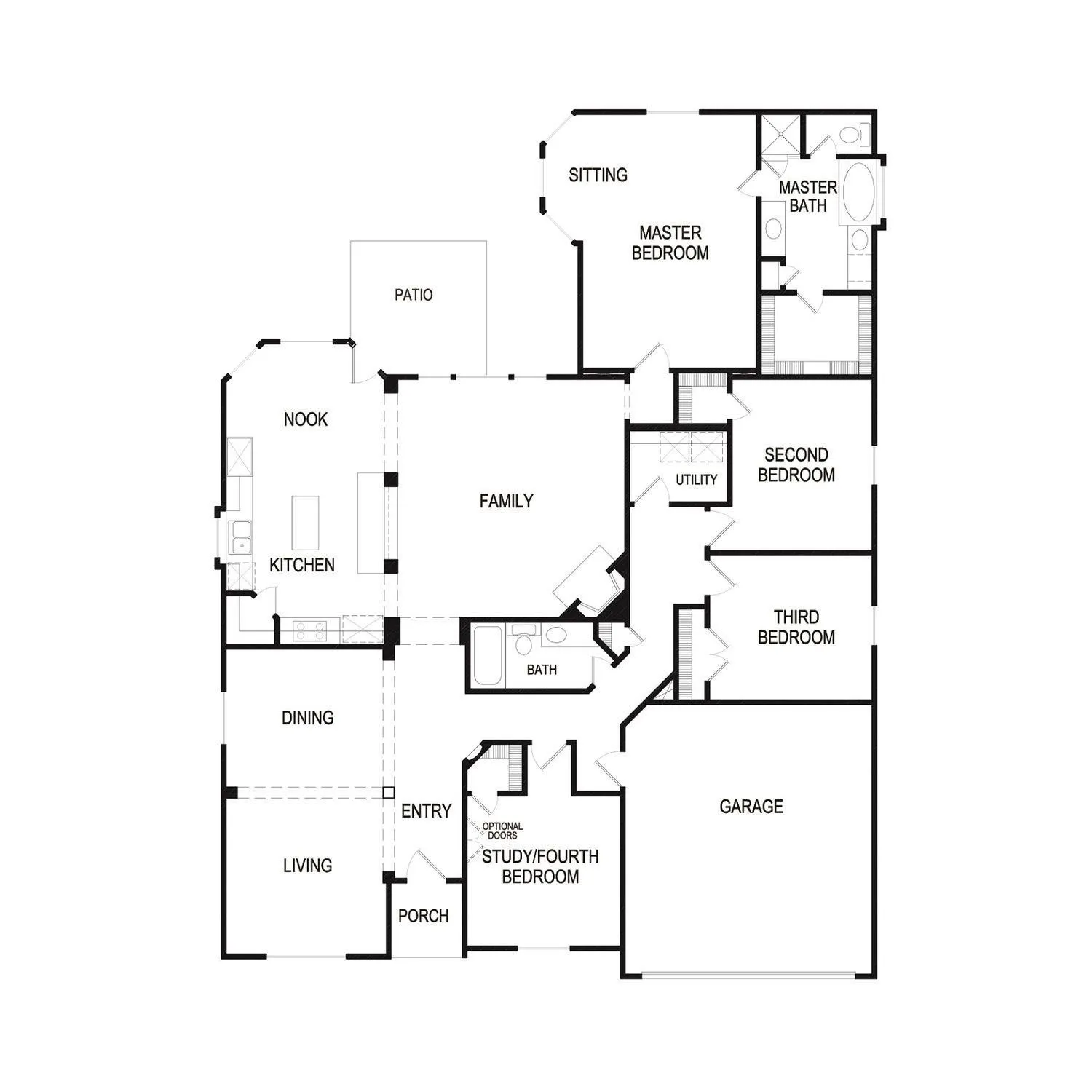 Floor plan from Builder First Texas Homes