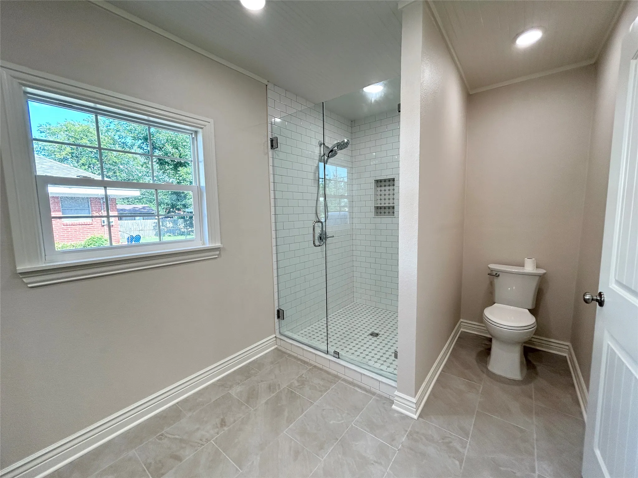 Large walk in shower