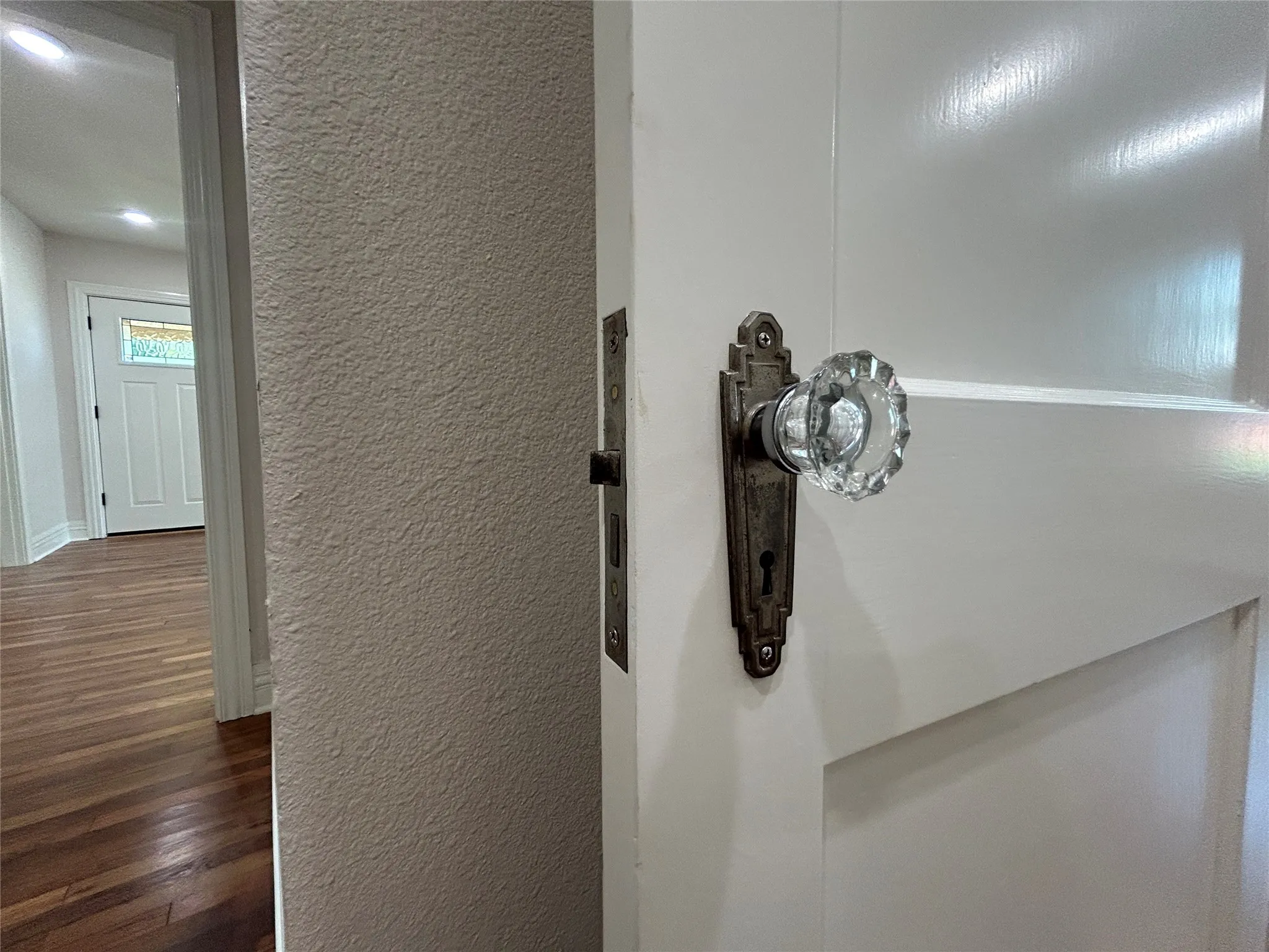 original solid wooden doors with original functional skeleton key hardware