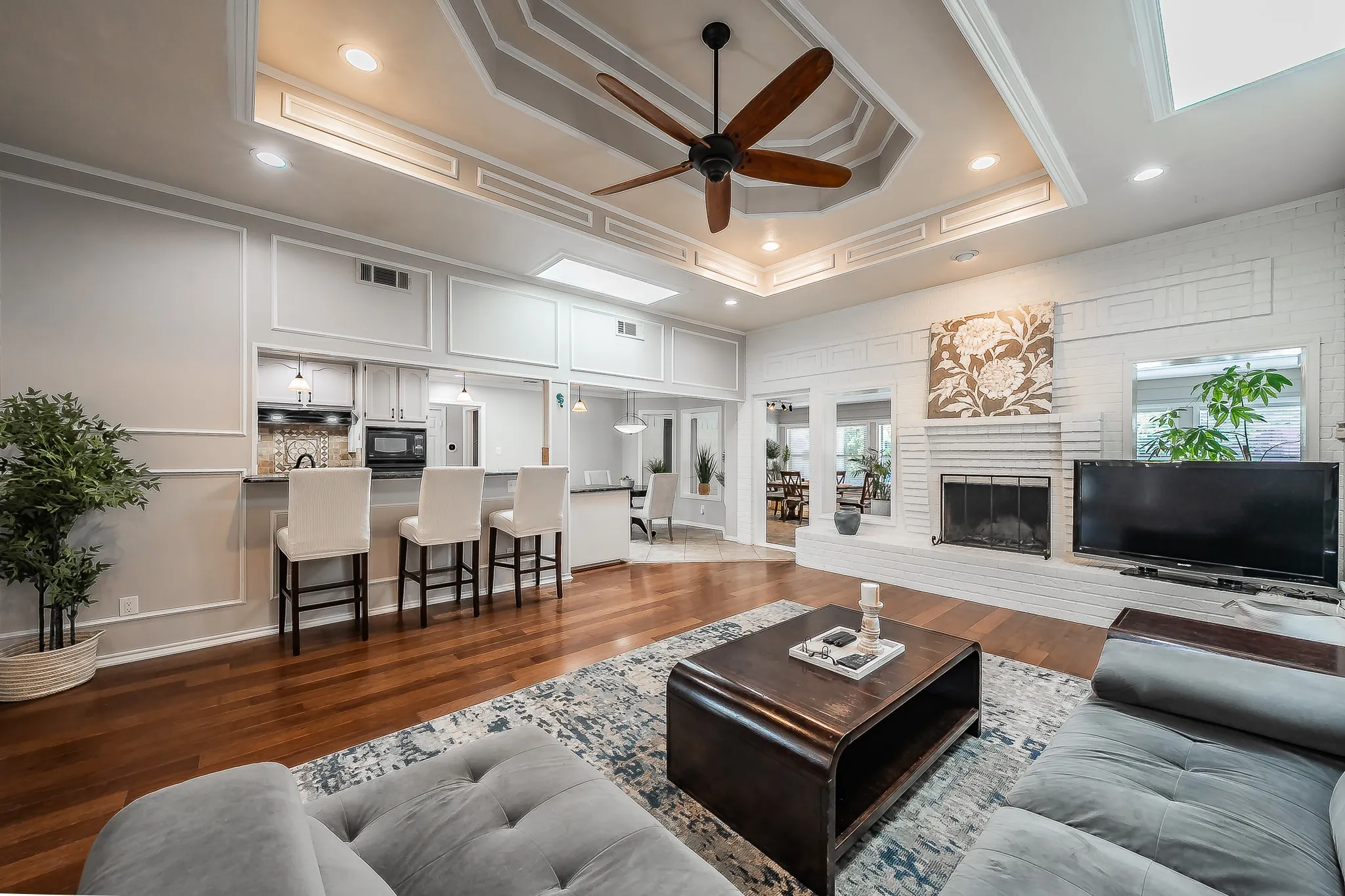 Wood or tile throughout, No Carpet!