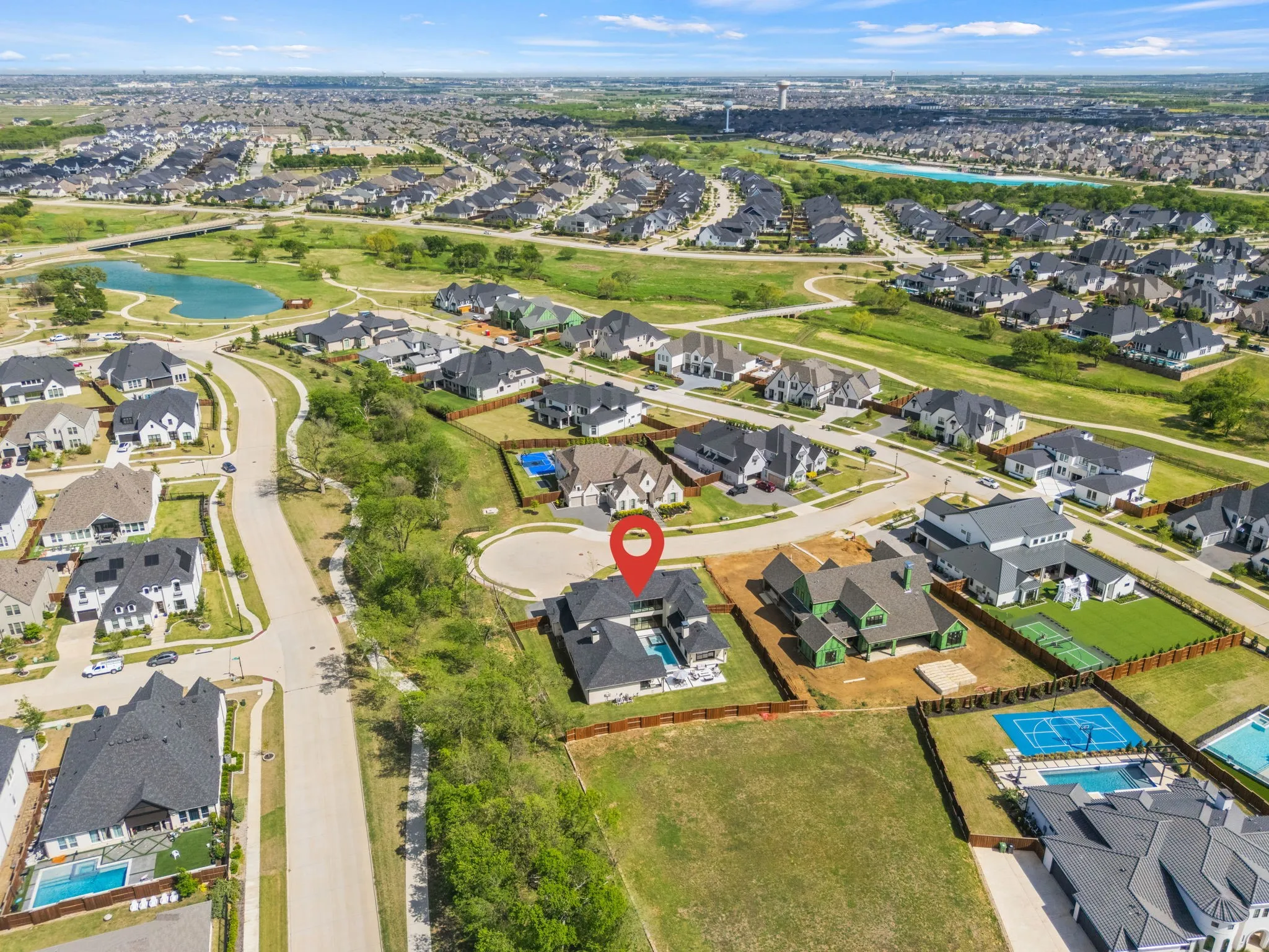 The Pinnacle features 40 half acre estate lots--each with its own custom home and unique style