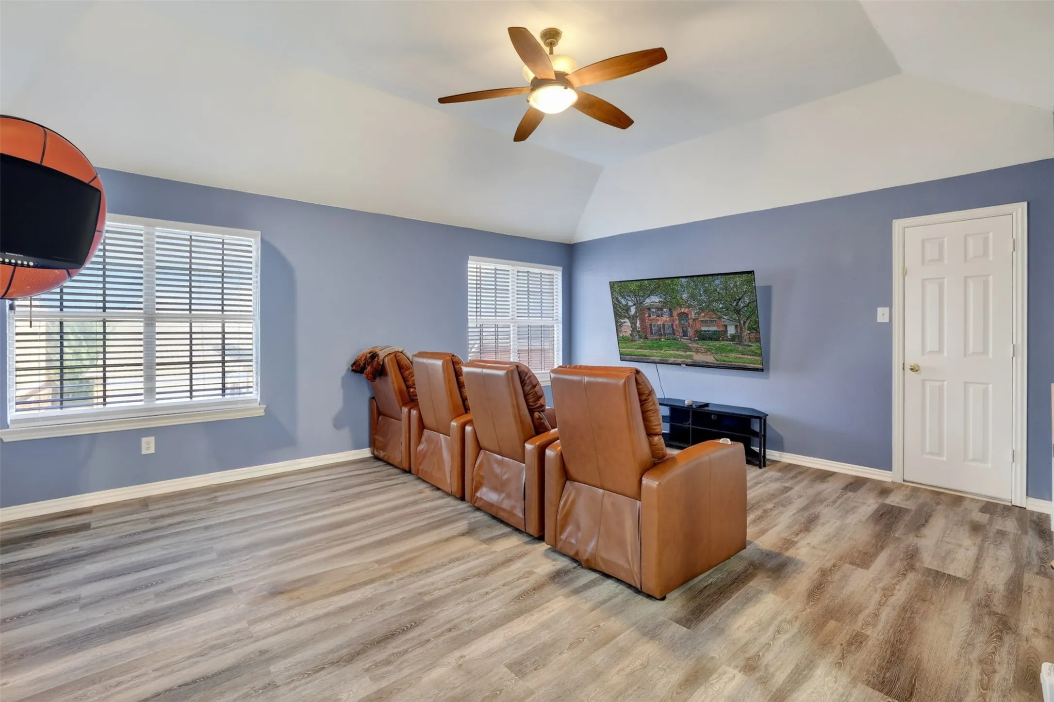 Expansive game or media room upstairs.