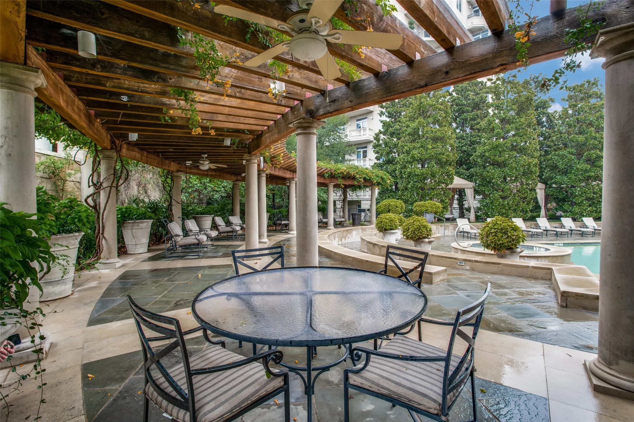 Resort-like amenities throughout the buildings and grounds   available to all residents