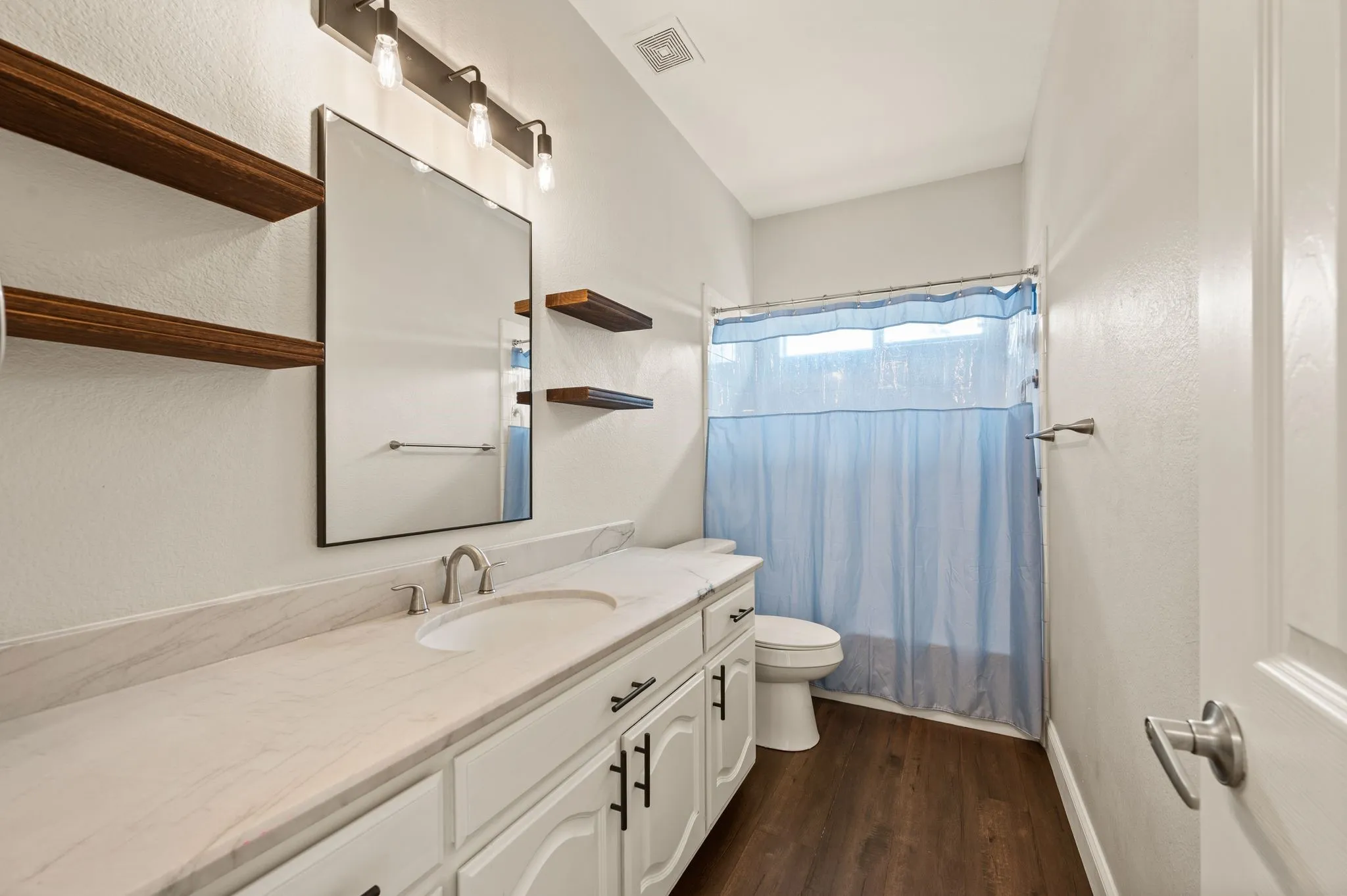 Full Bath on 1st floor to  accommodate additional bedroom & guests.