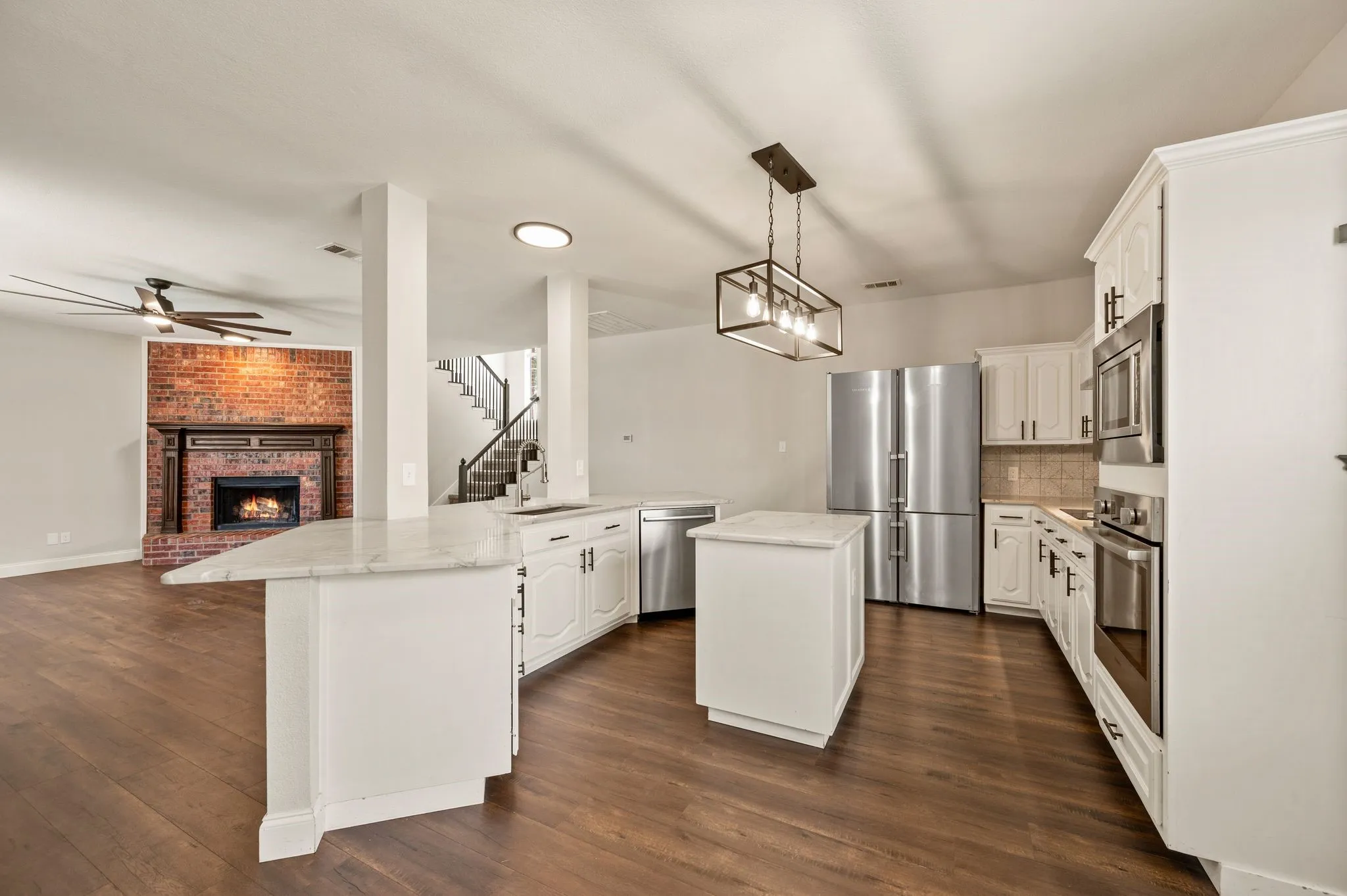Eat in Kitchen with island.