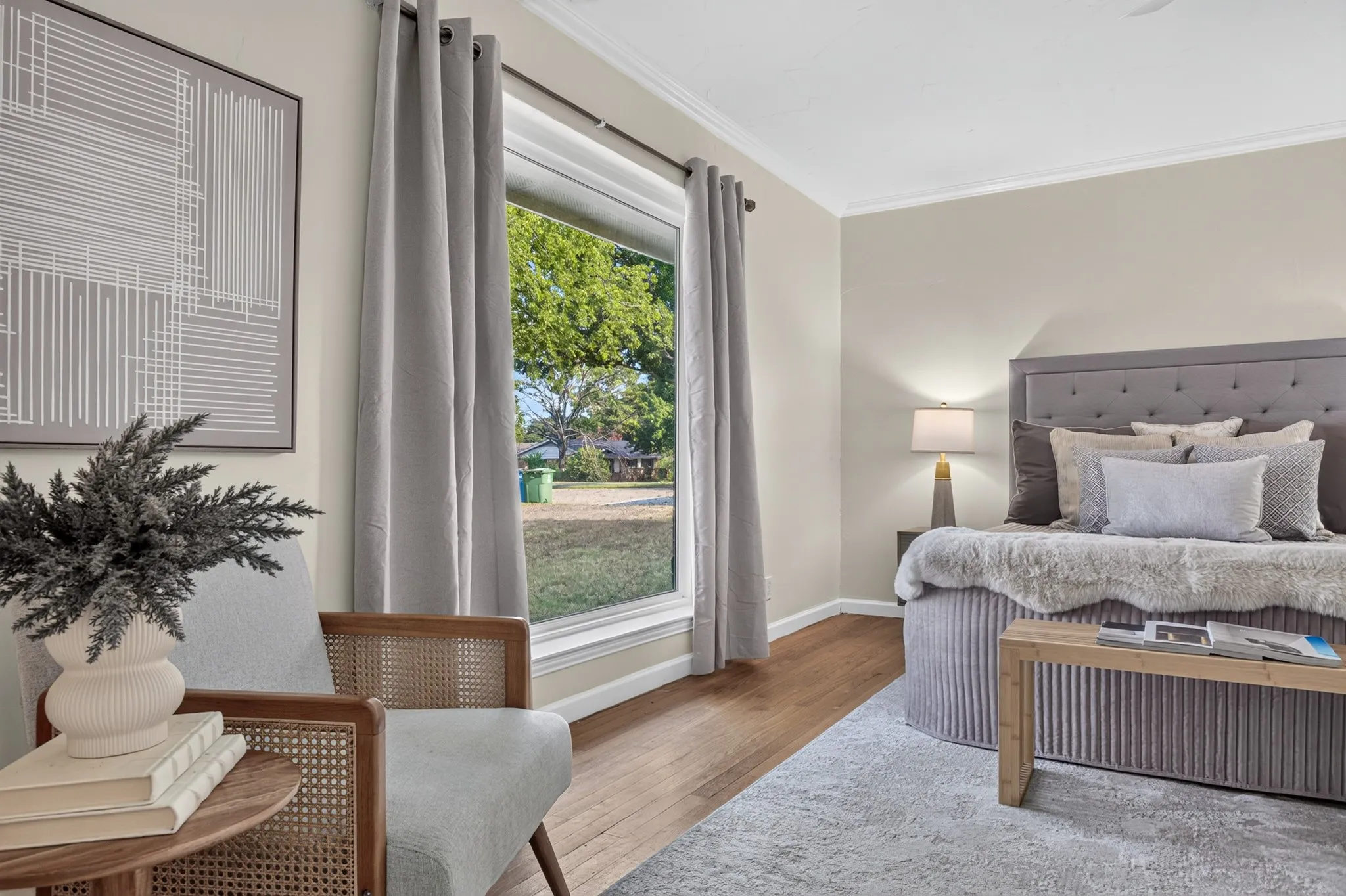 The second primary suite provides exceptional flexibility and ensuite bath showcases quartz, green leaf custom accented and subway tile surround the seamless glass shower, illuminated LED mirror updated lighting, large walk in closer with built ins.