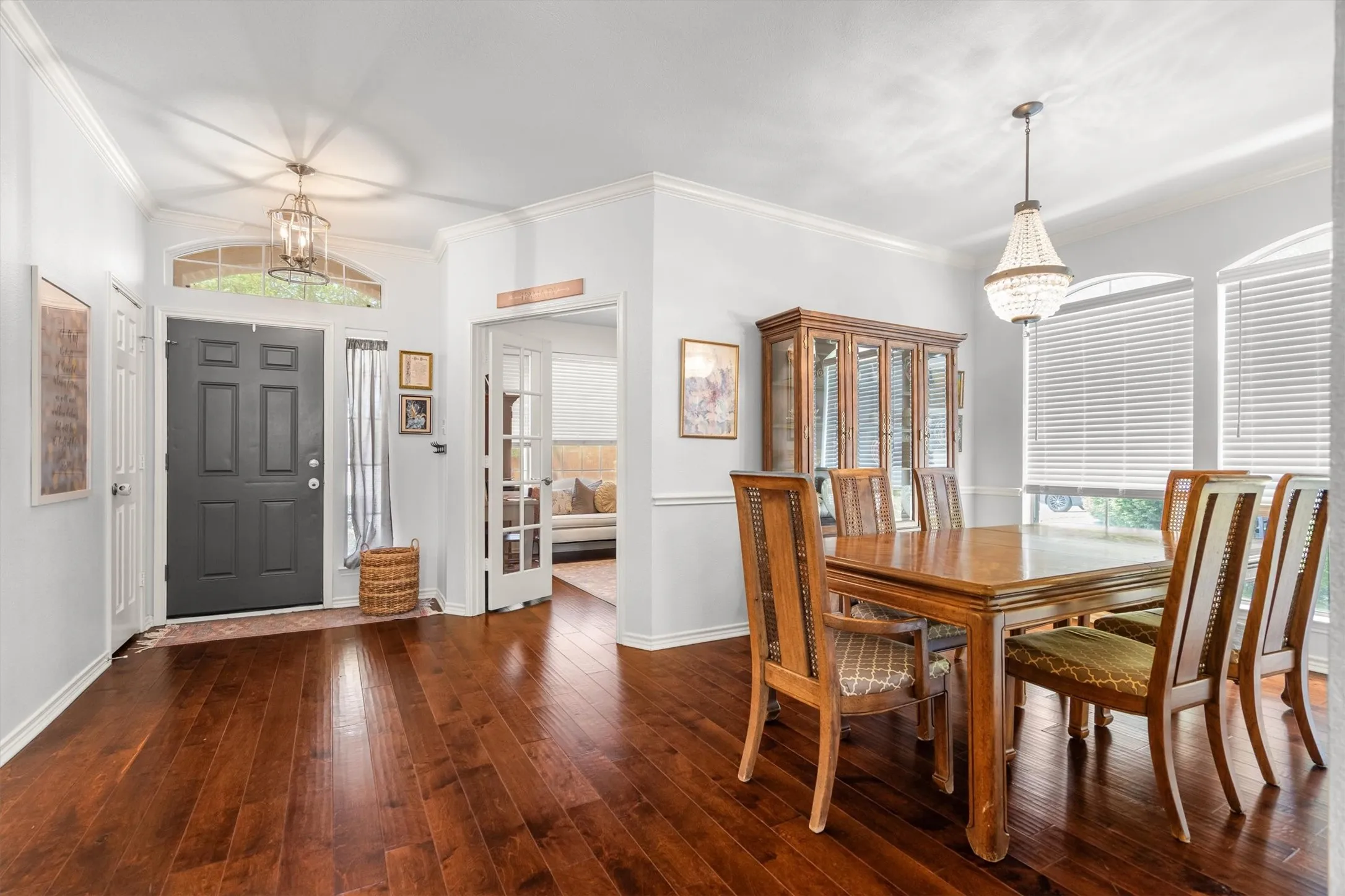Wood-finish flooring throughout