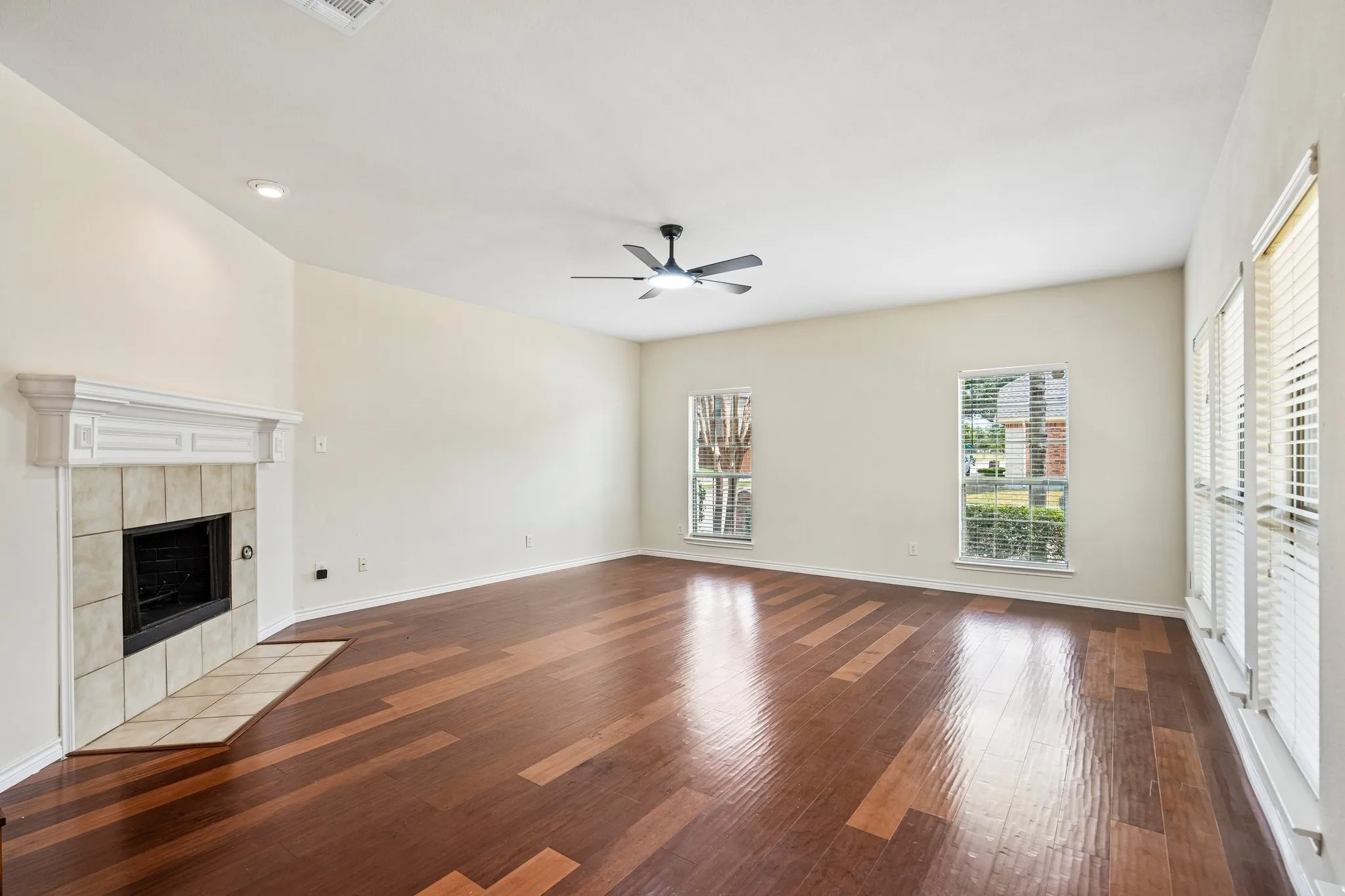 Living Room Featuring Fireplace