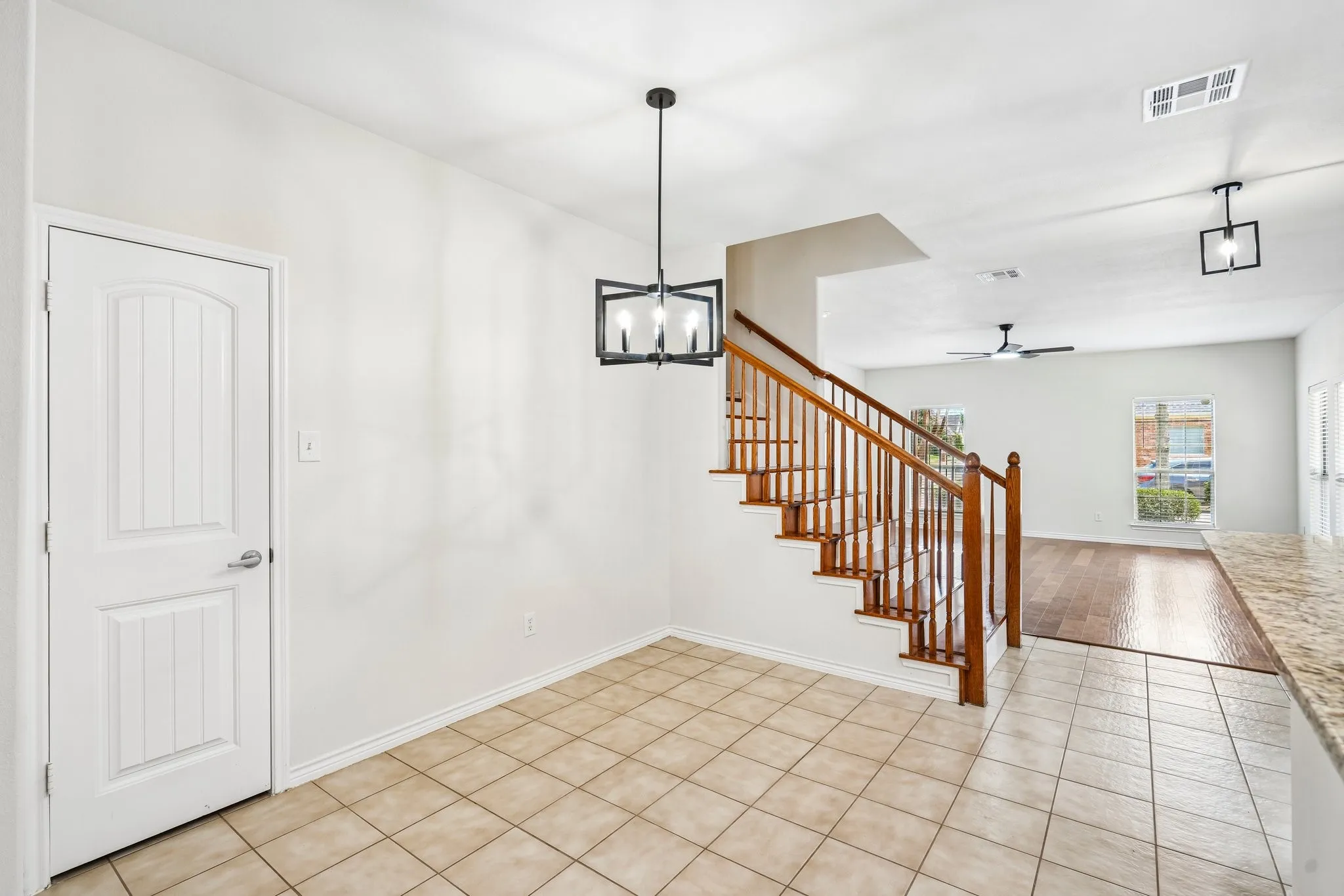 Dining Area Featuring contemporary fixtures