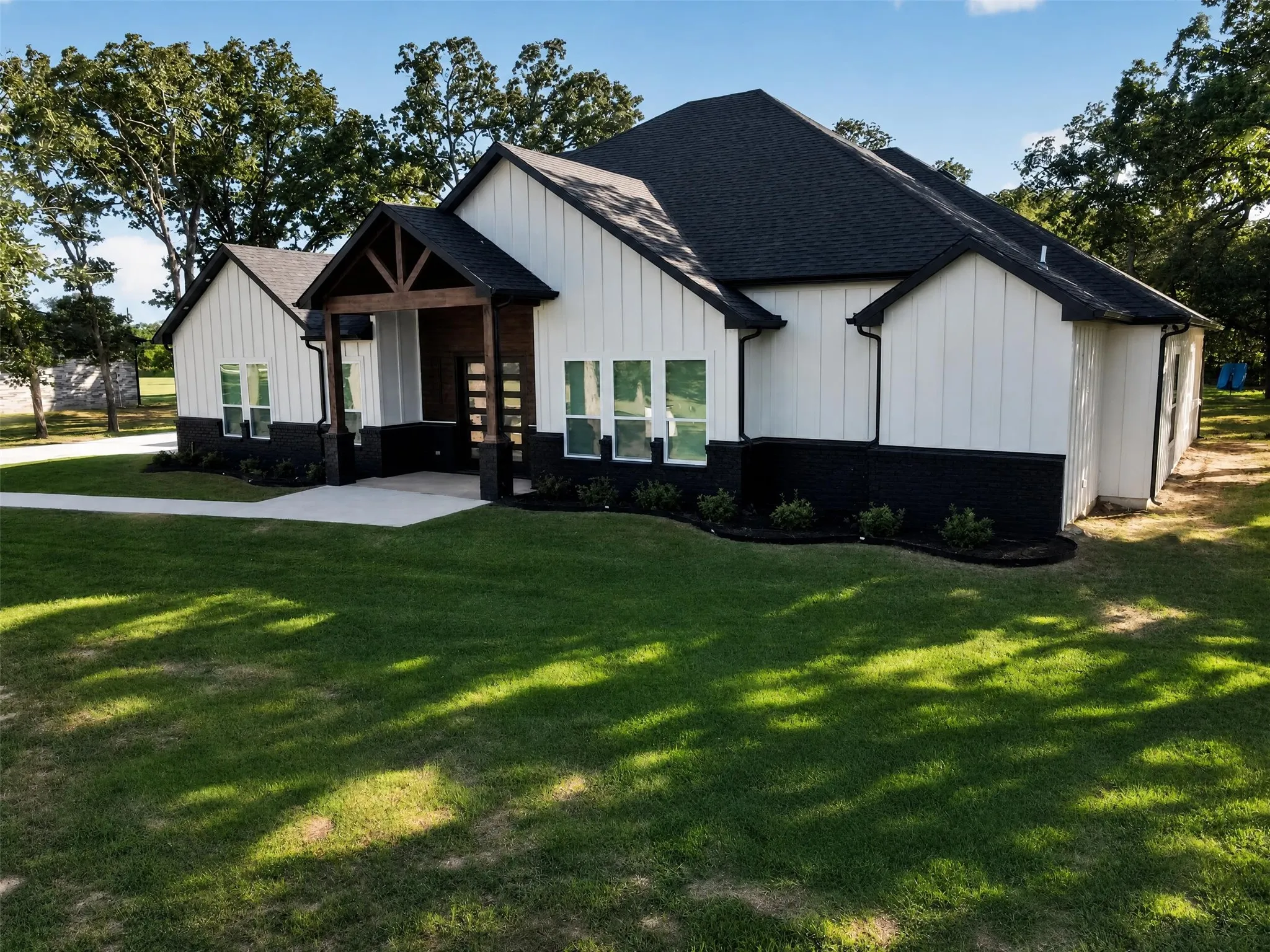 Side view of the home