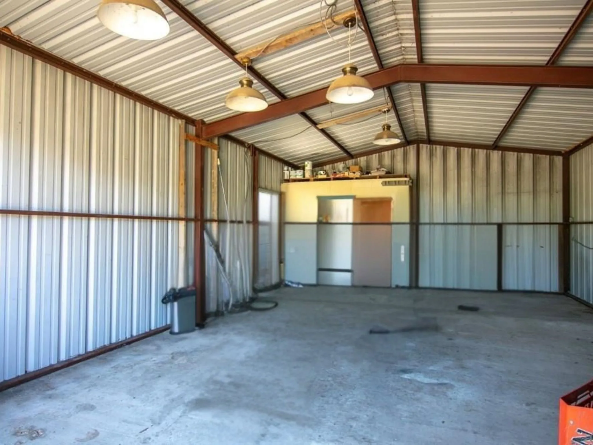 inside shop with half bath