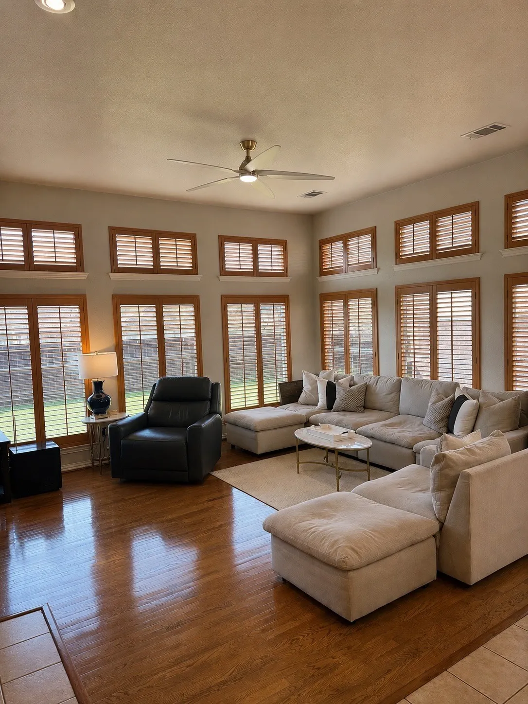 Open Living with removable shutters