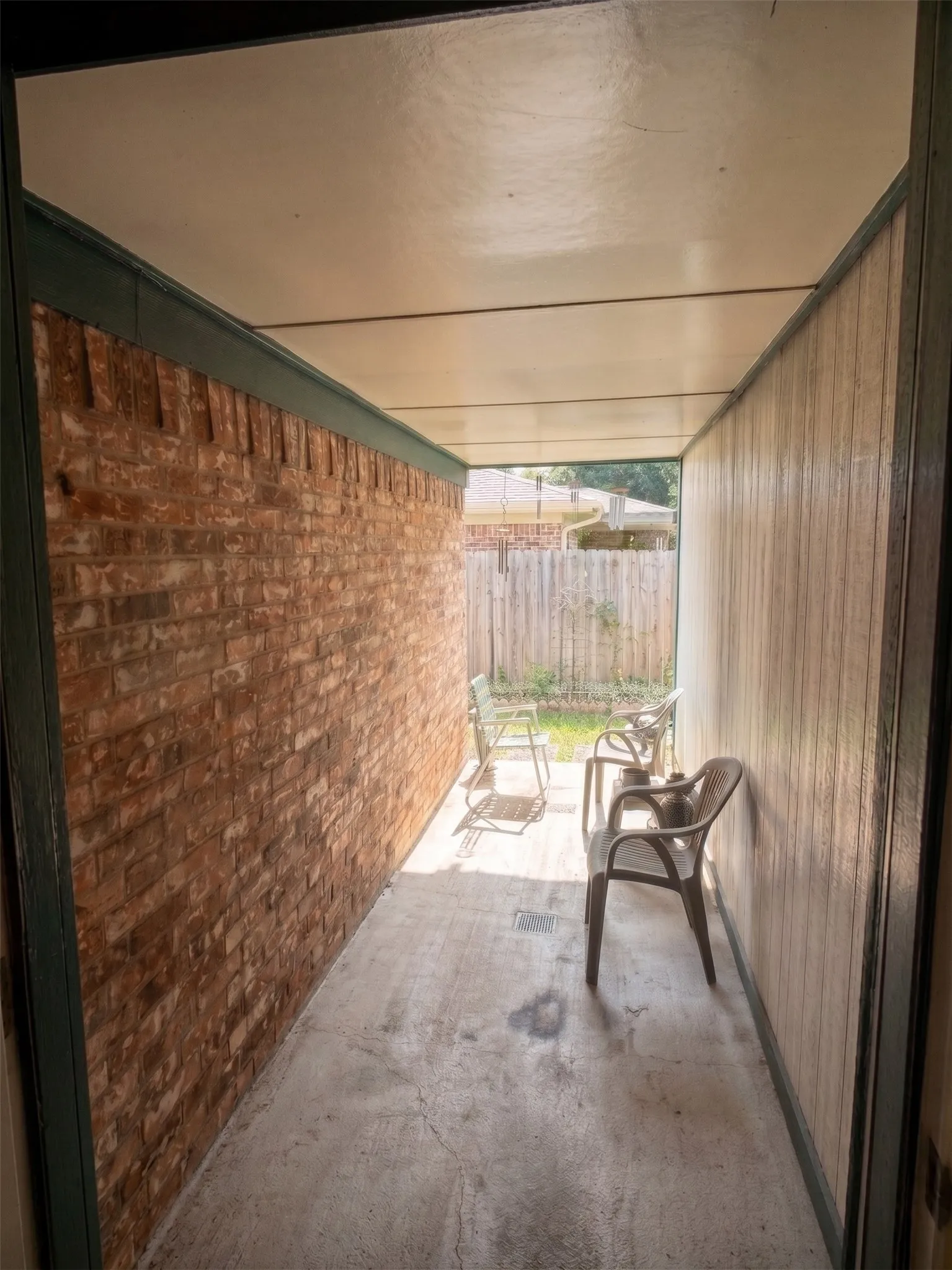 Covered sitting area