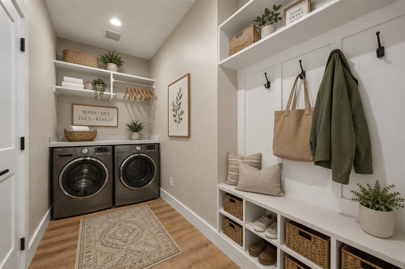 Virtually Staged laundry room