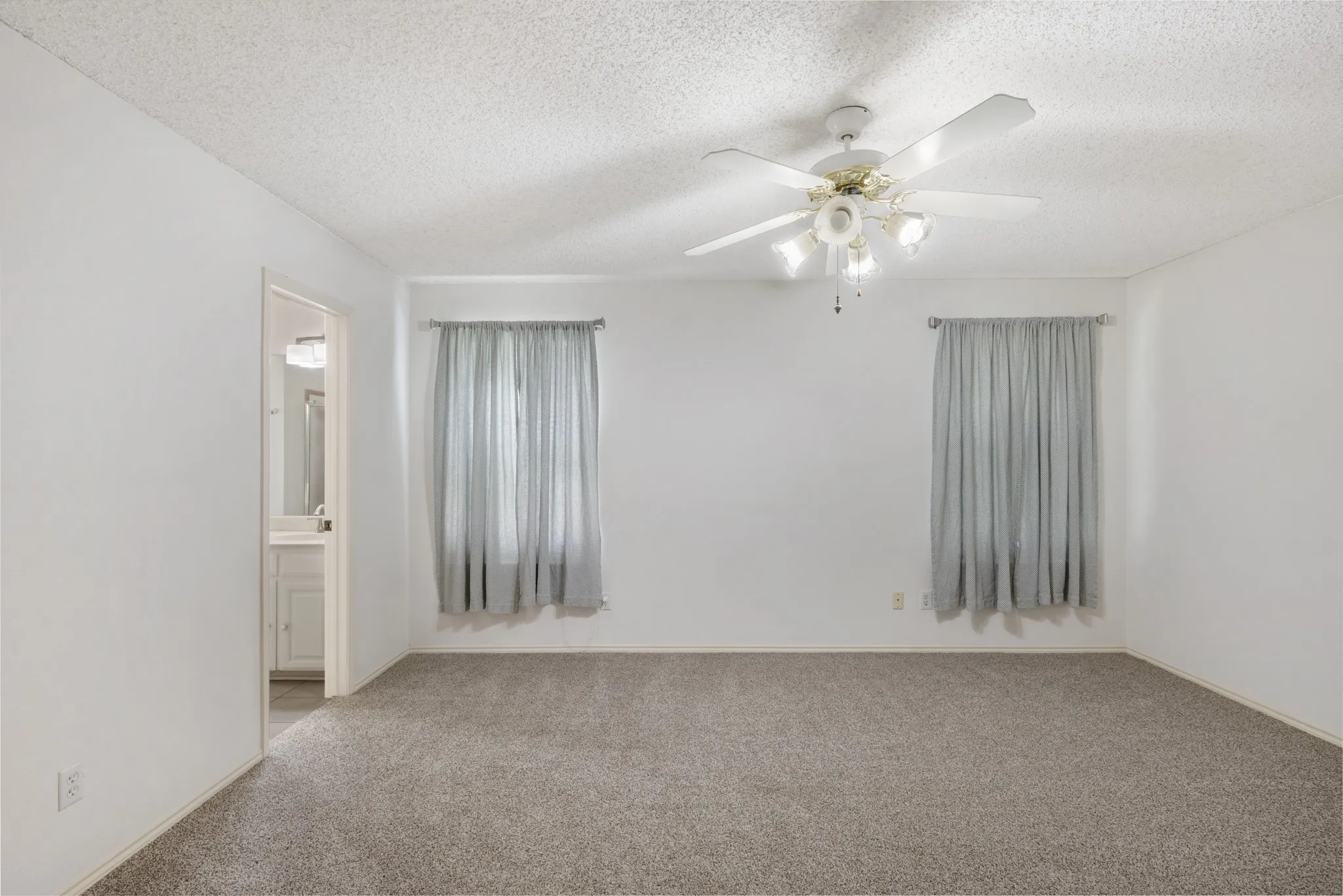 Spacious primary bedroom