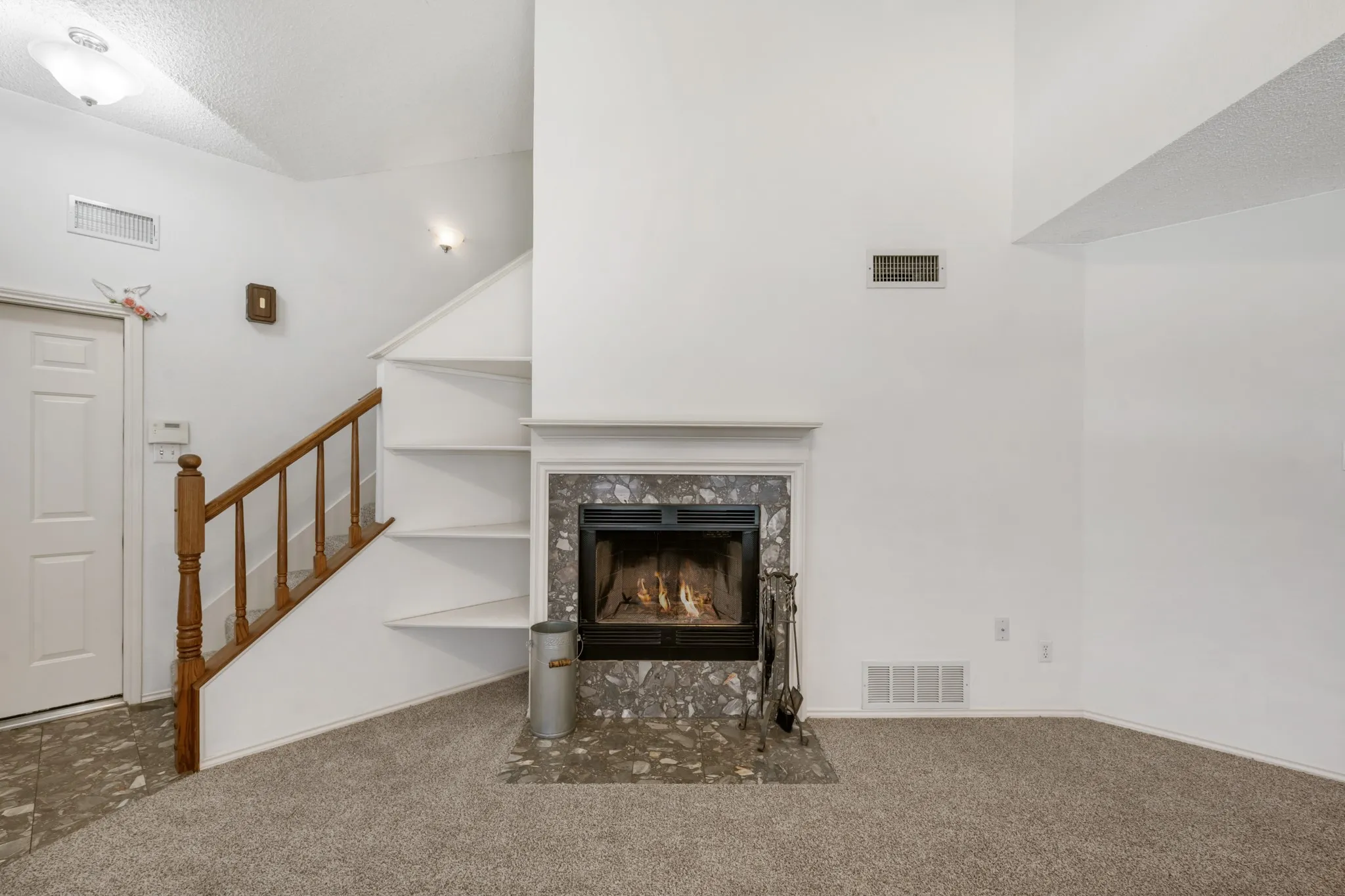 Pretty marble surround.