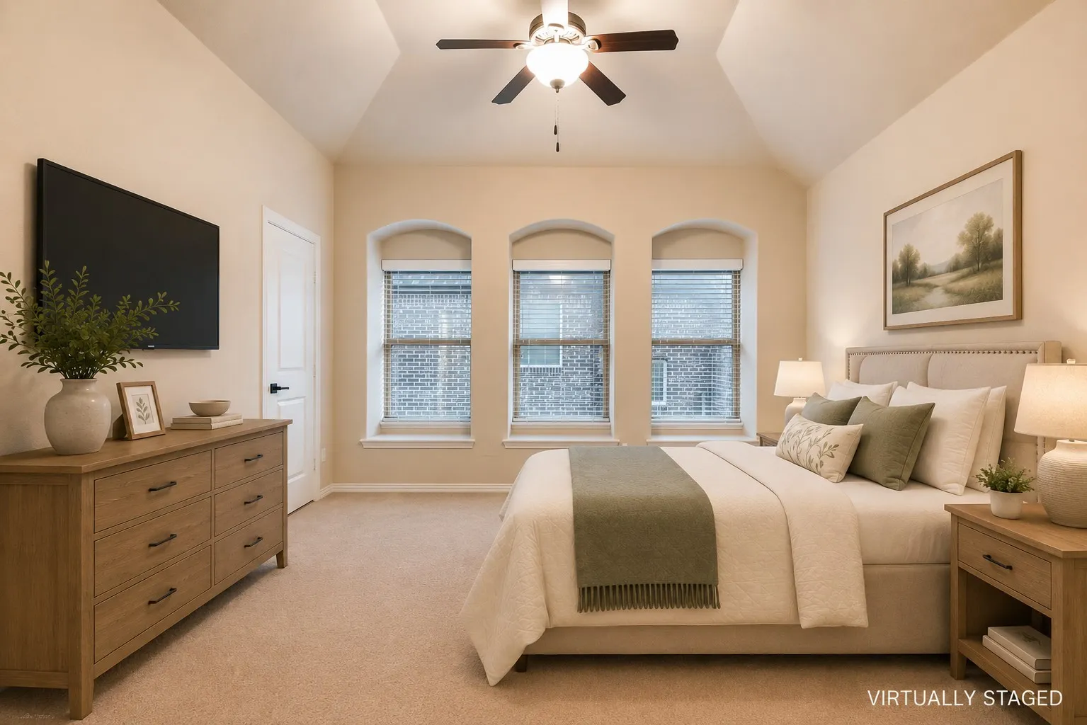 Bedroom - virtually staged. Can be used as game room instead.