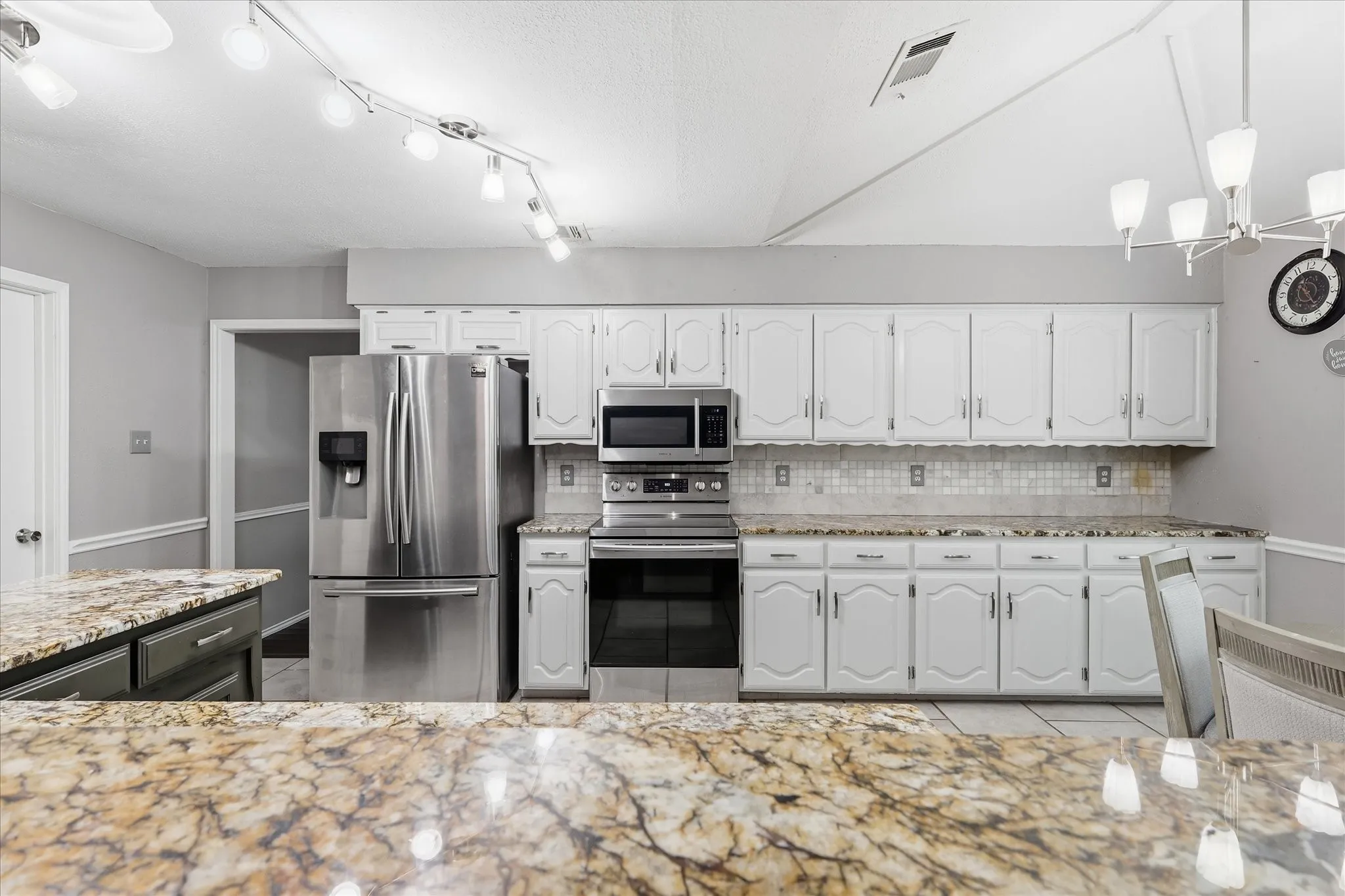 Stainless steel appliances.