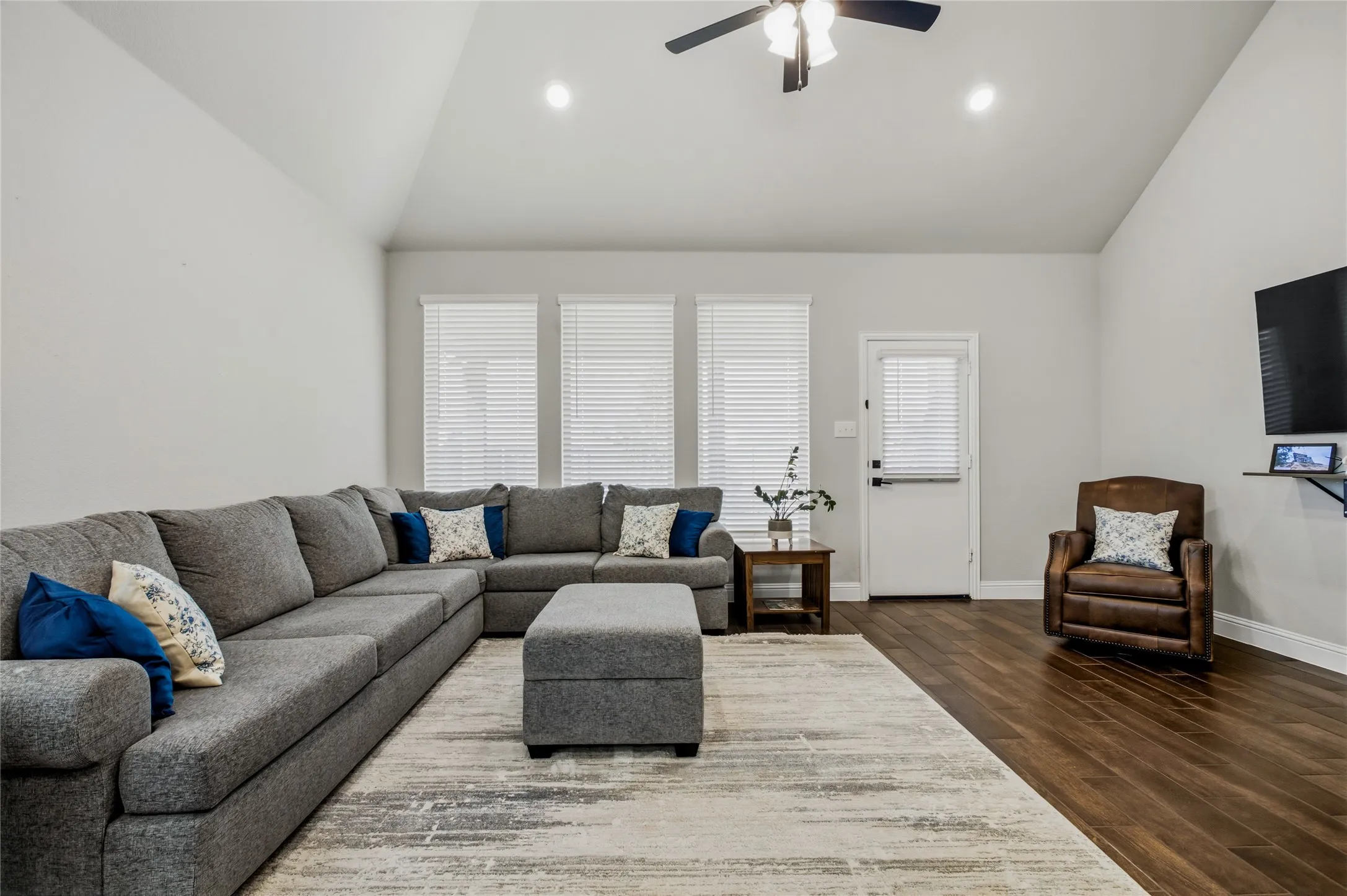 Comfortable gathering space with plenty of room for everyday living and entertaining.