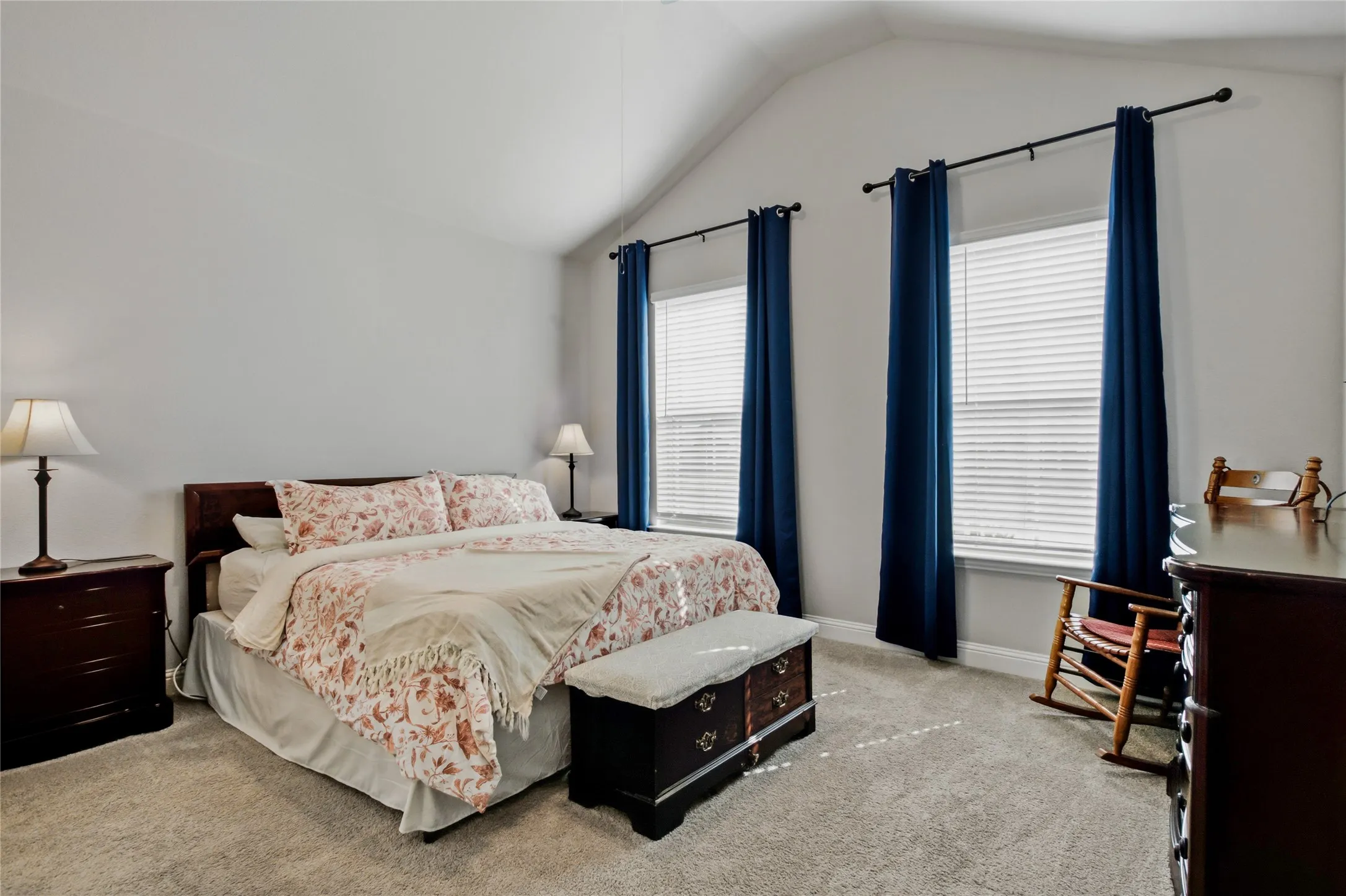 Generously sized primary retreat featuring abundant natural light and a comfortable layout.