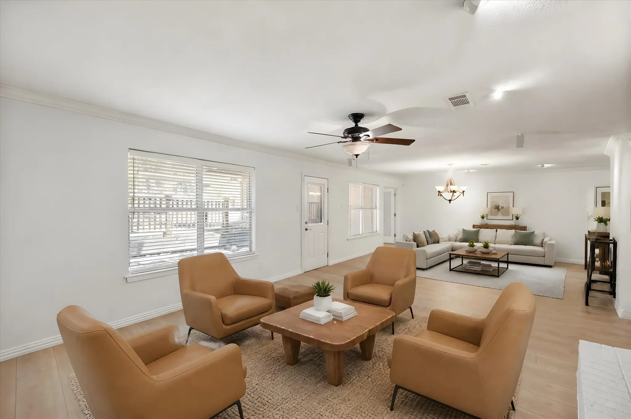 Living room with virtual staging.