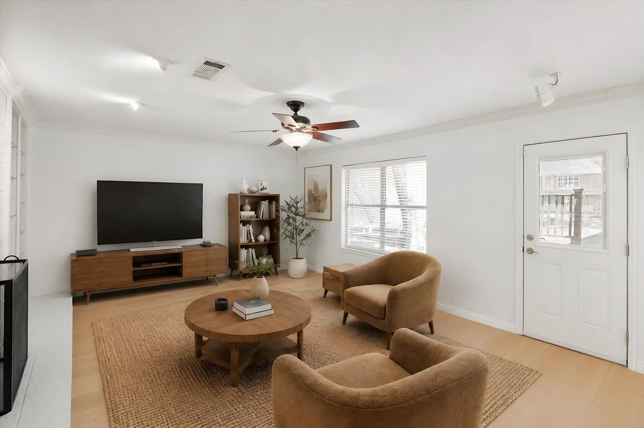 Living room with virtual staging.