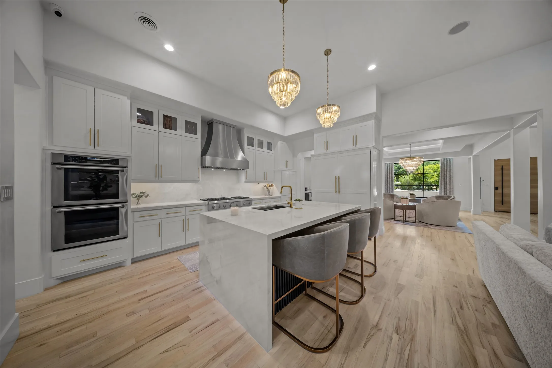 Chef's kitchen with Thermador appliances and all-new Dekton countertops installed throughout.