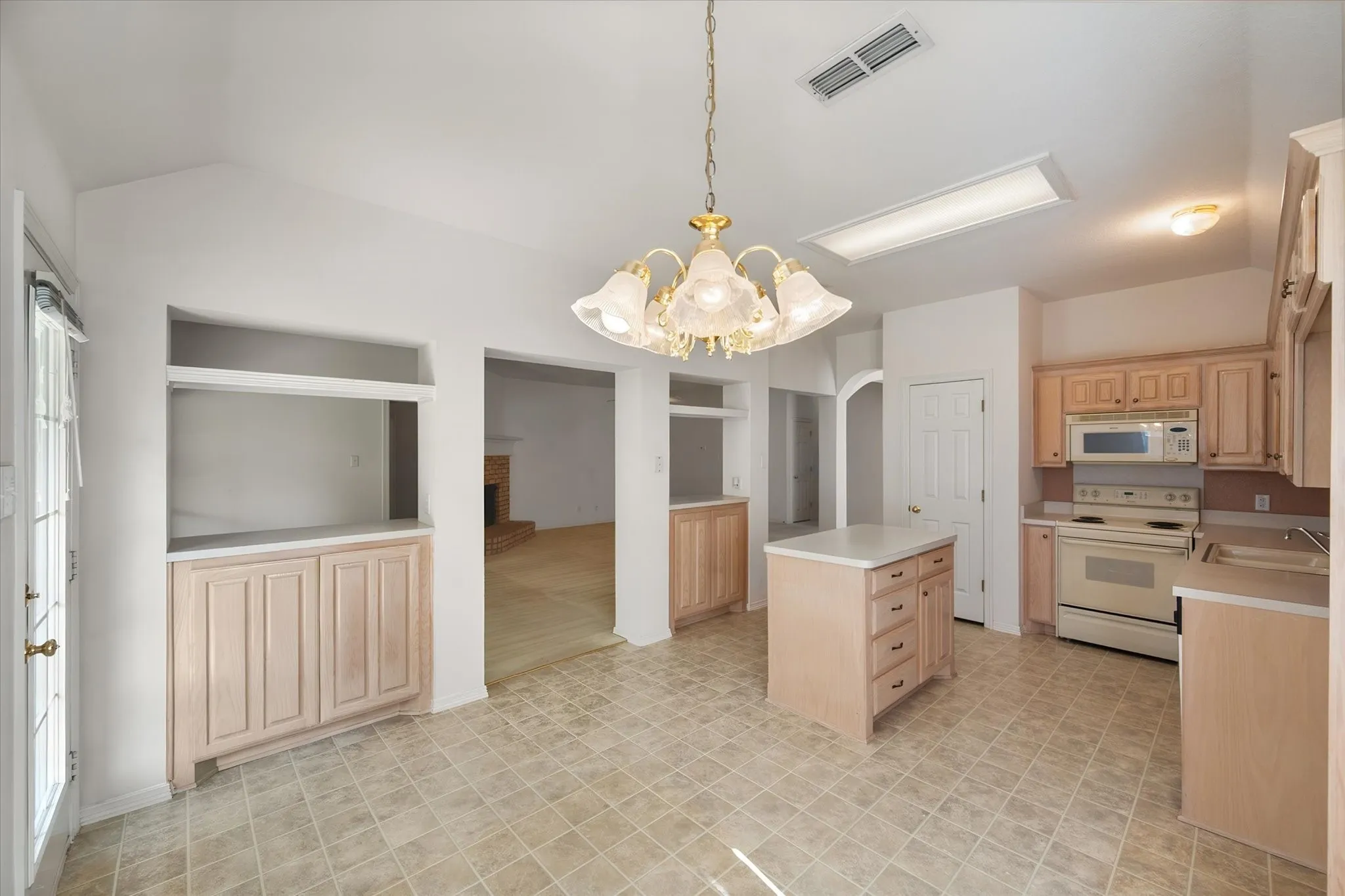 Kitchen island and extra storage space