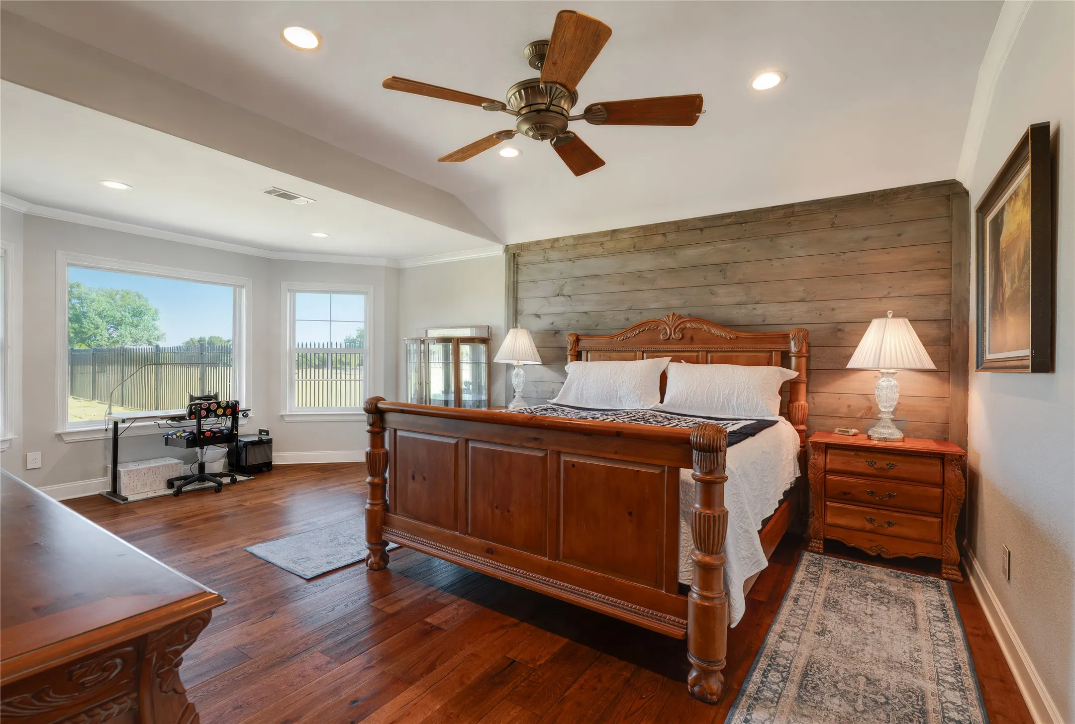 Hardwood flooring and lots of natural light