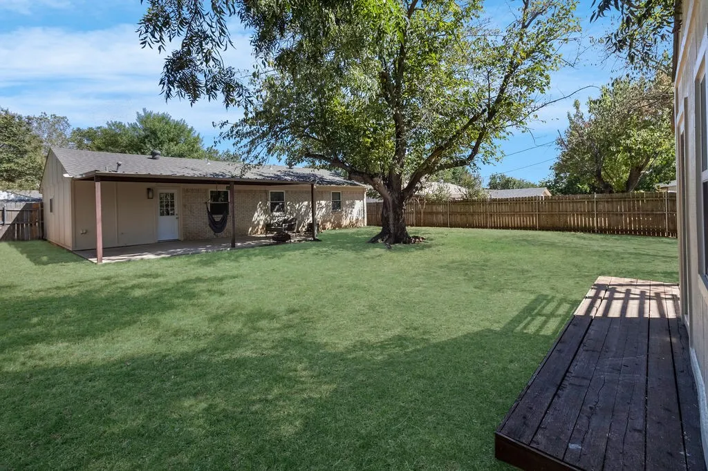 Another view of back yard.
