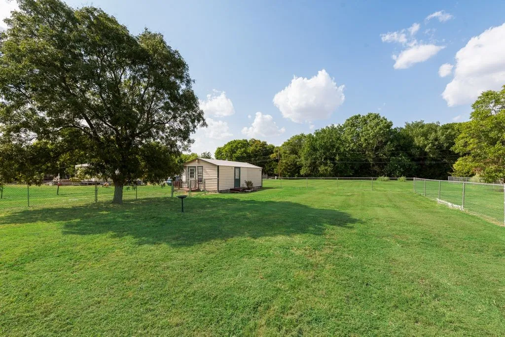 Large fenced area