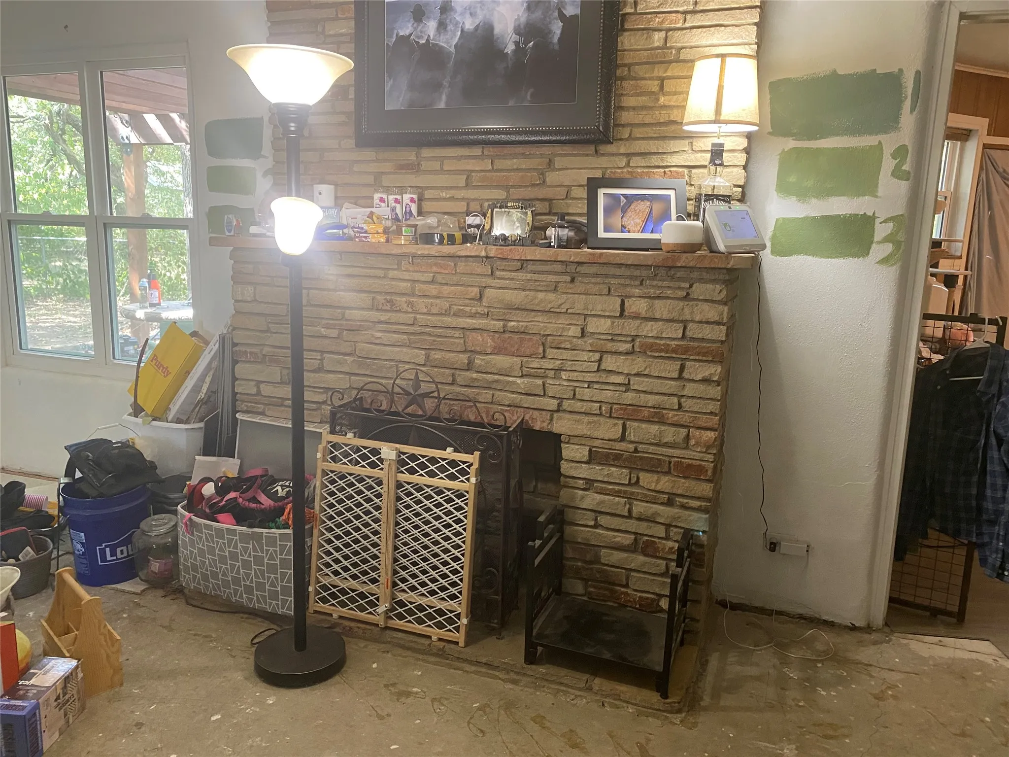 fireplace decorative or could be gas