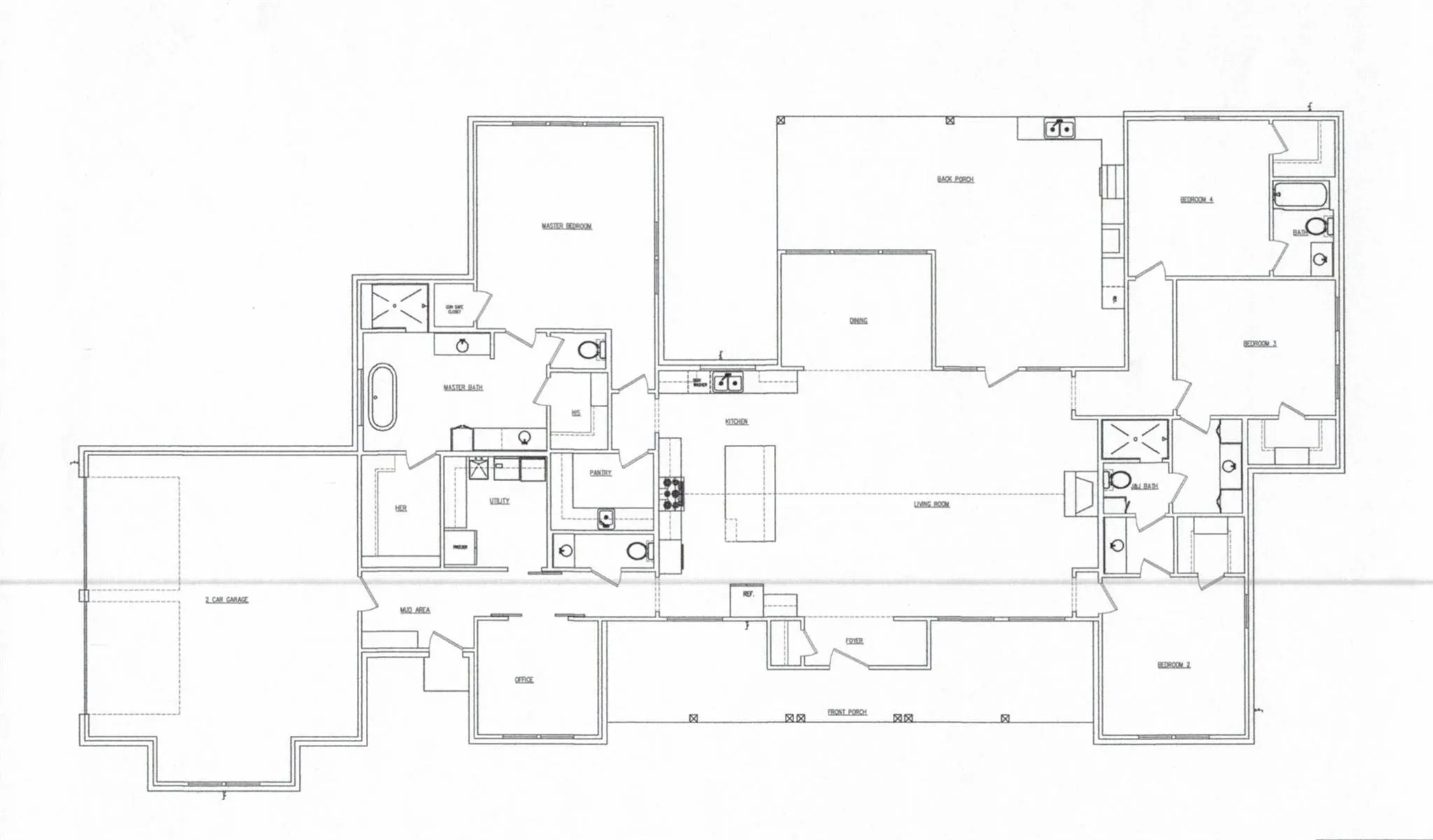 Floor plan Option 3: Total square foot under roof is 4930 and price for this plan at this location is $727,319.